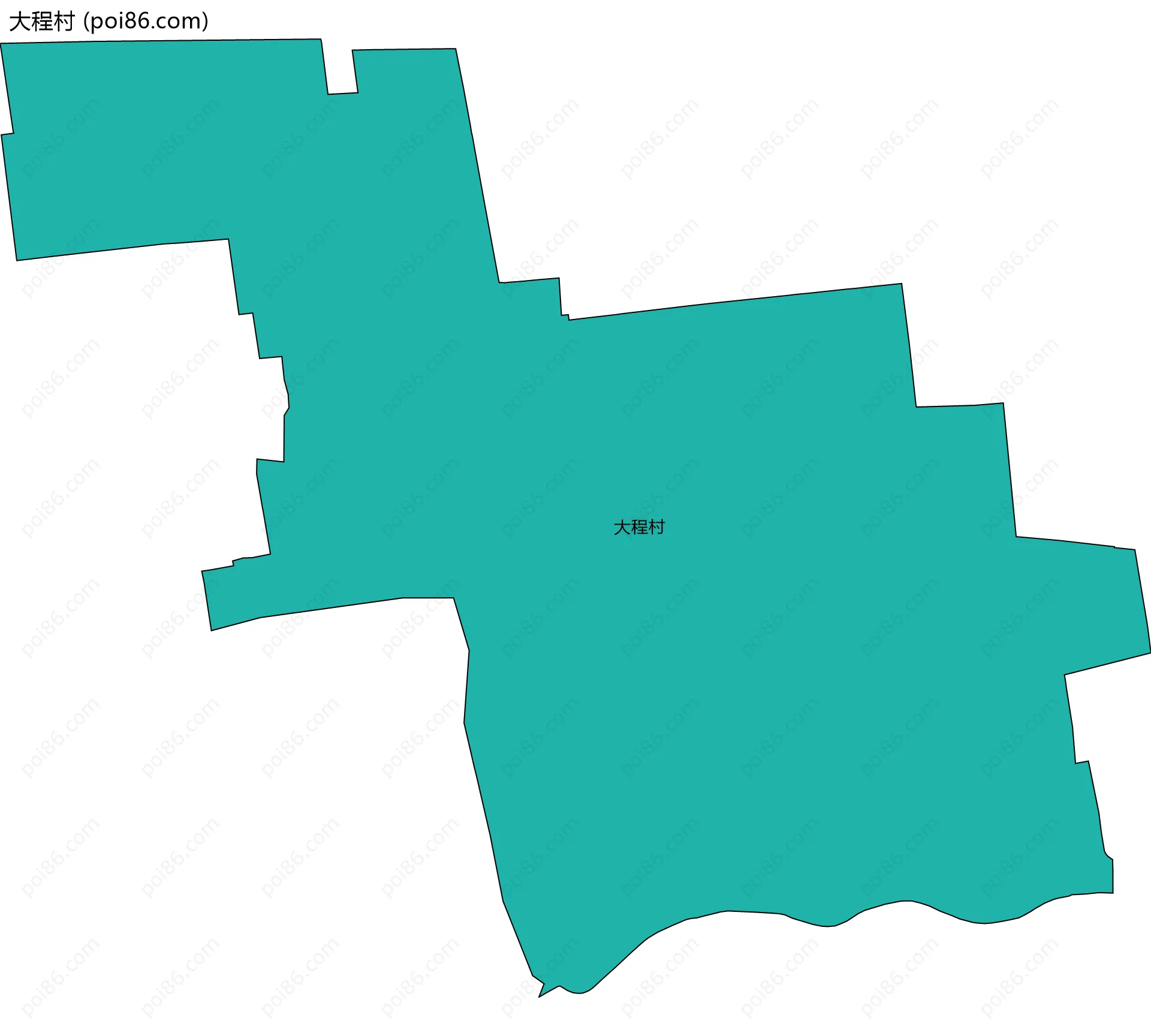 大程村边界地图