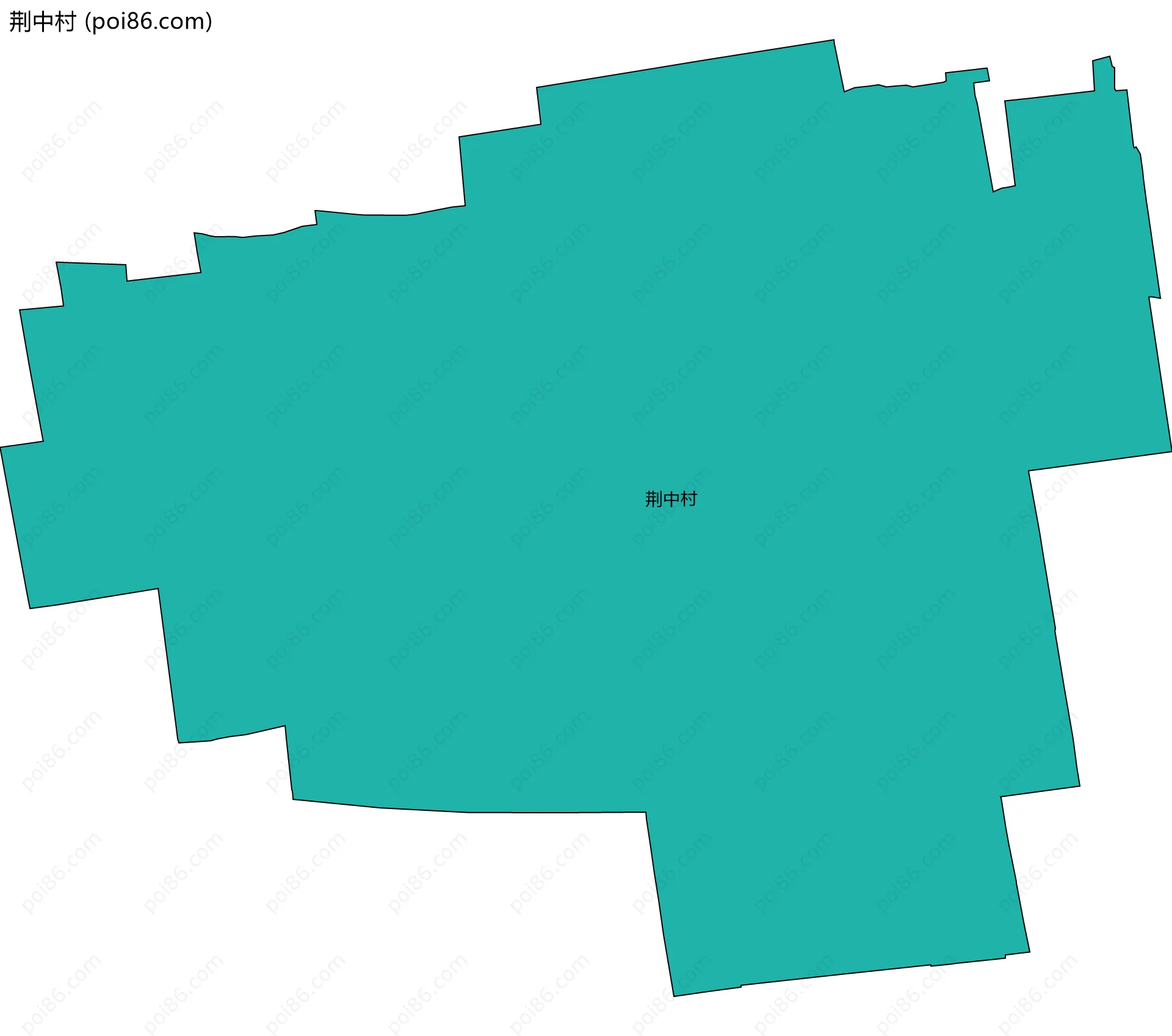 荆中村边界地图