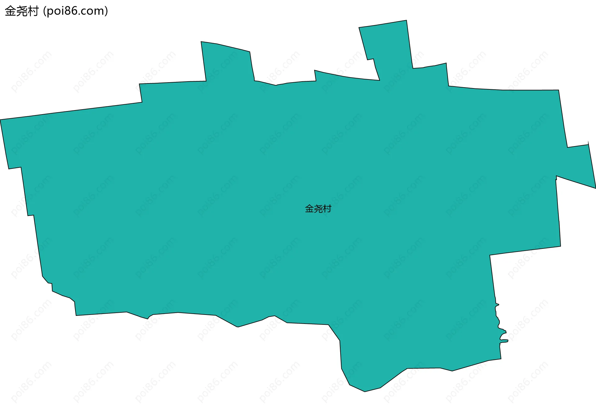 金尧村边界地图