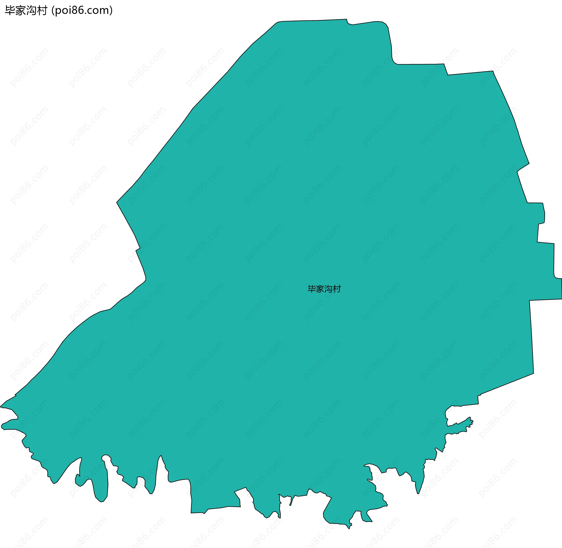 毕家沟村边界地图