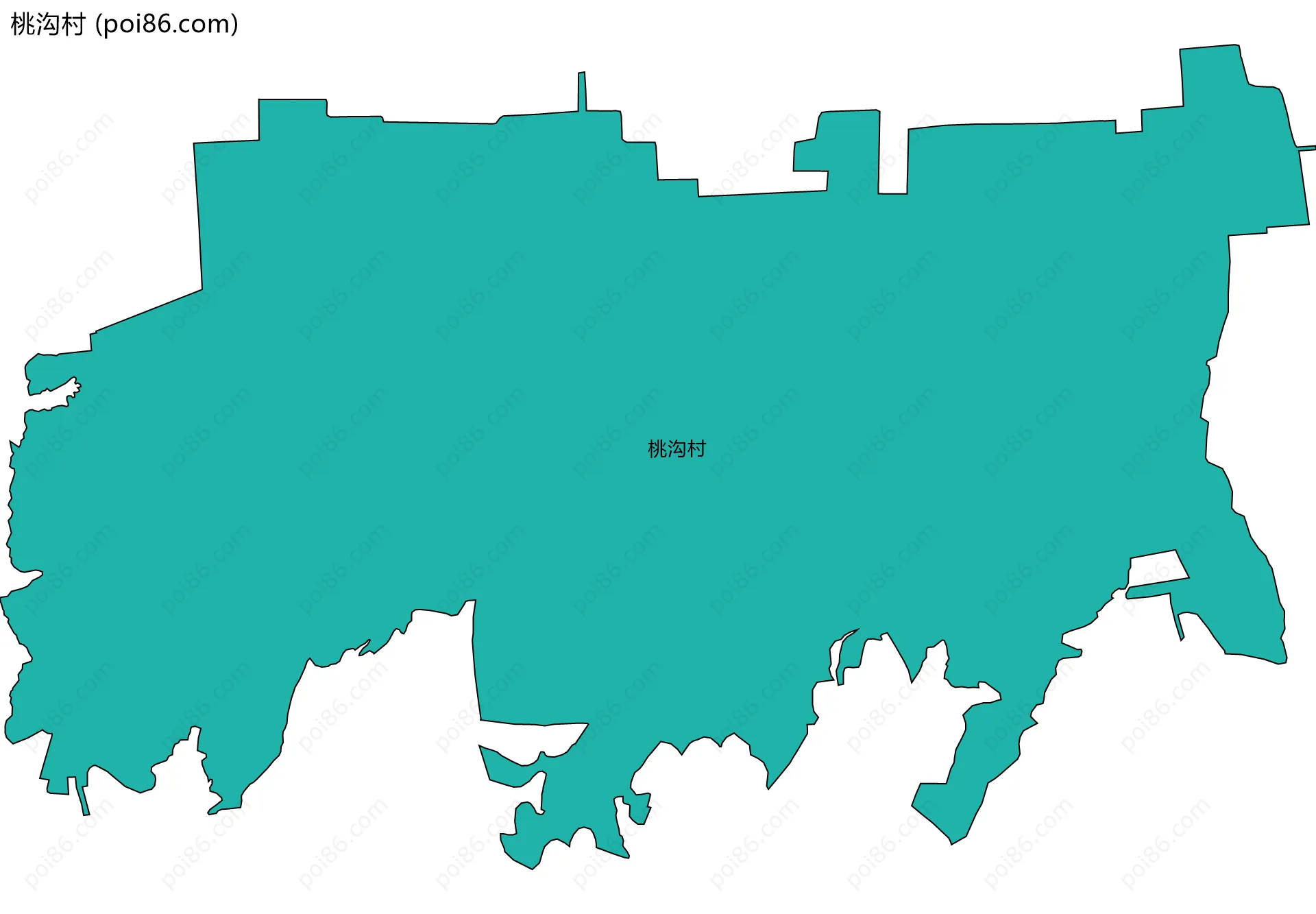桃沟村边界地图