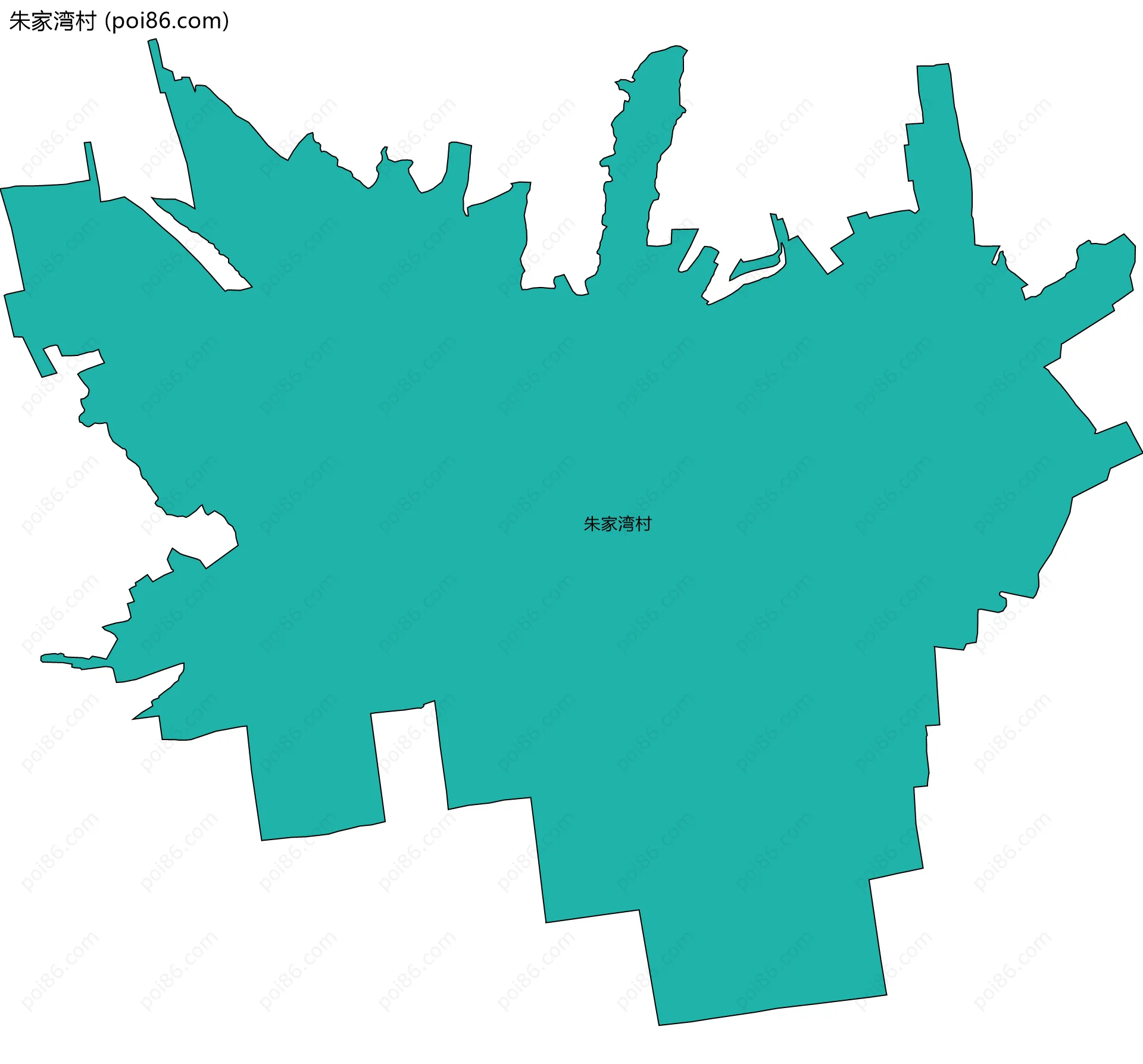 朱家湾村边界地图