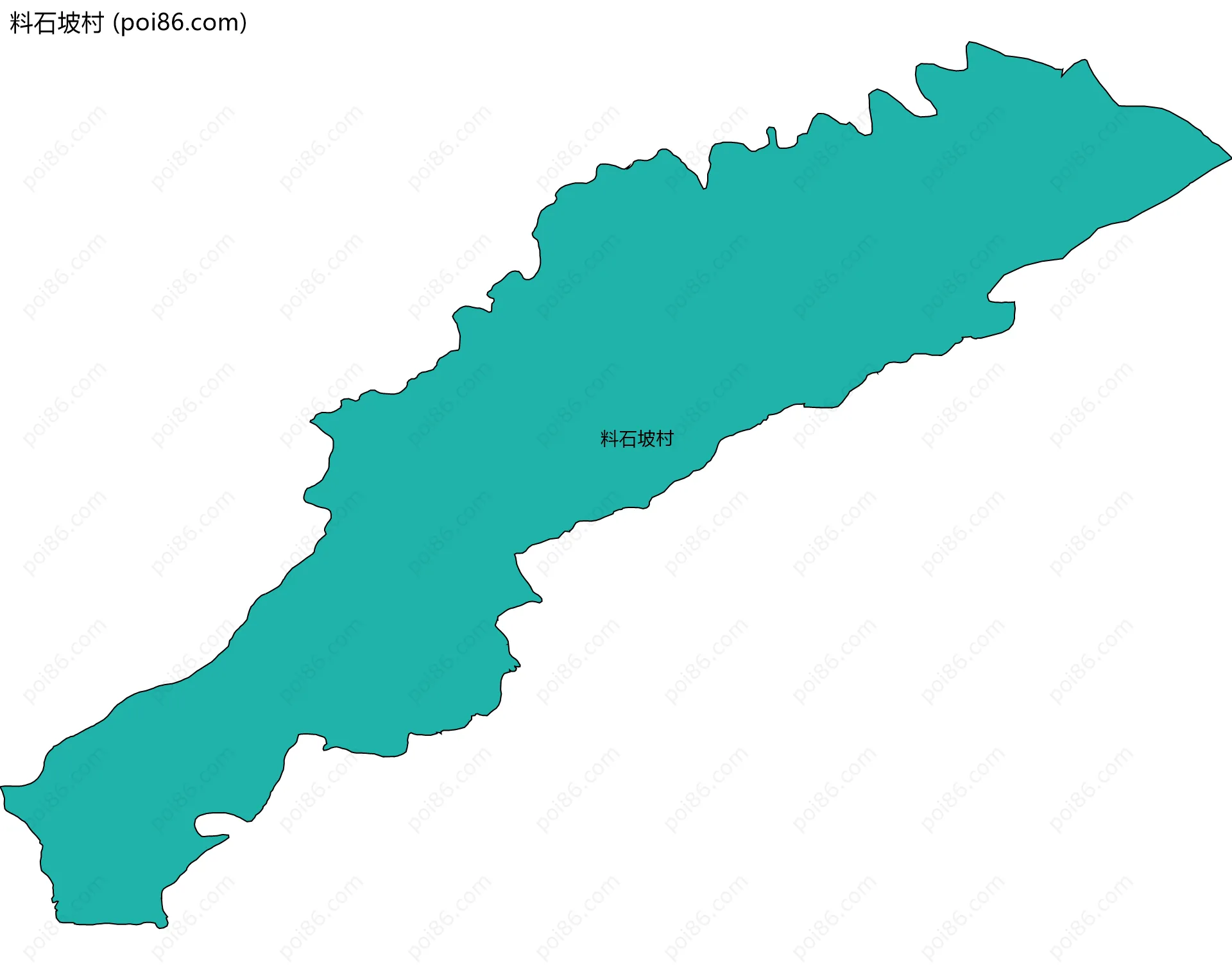 料石坡村边界地图