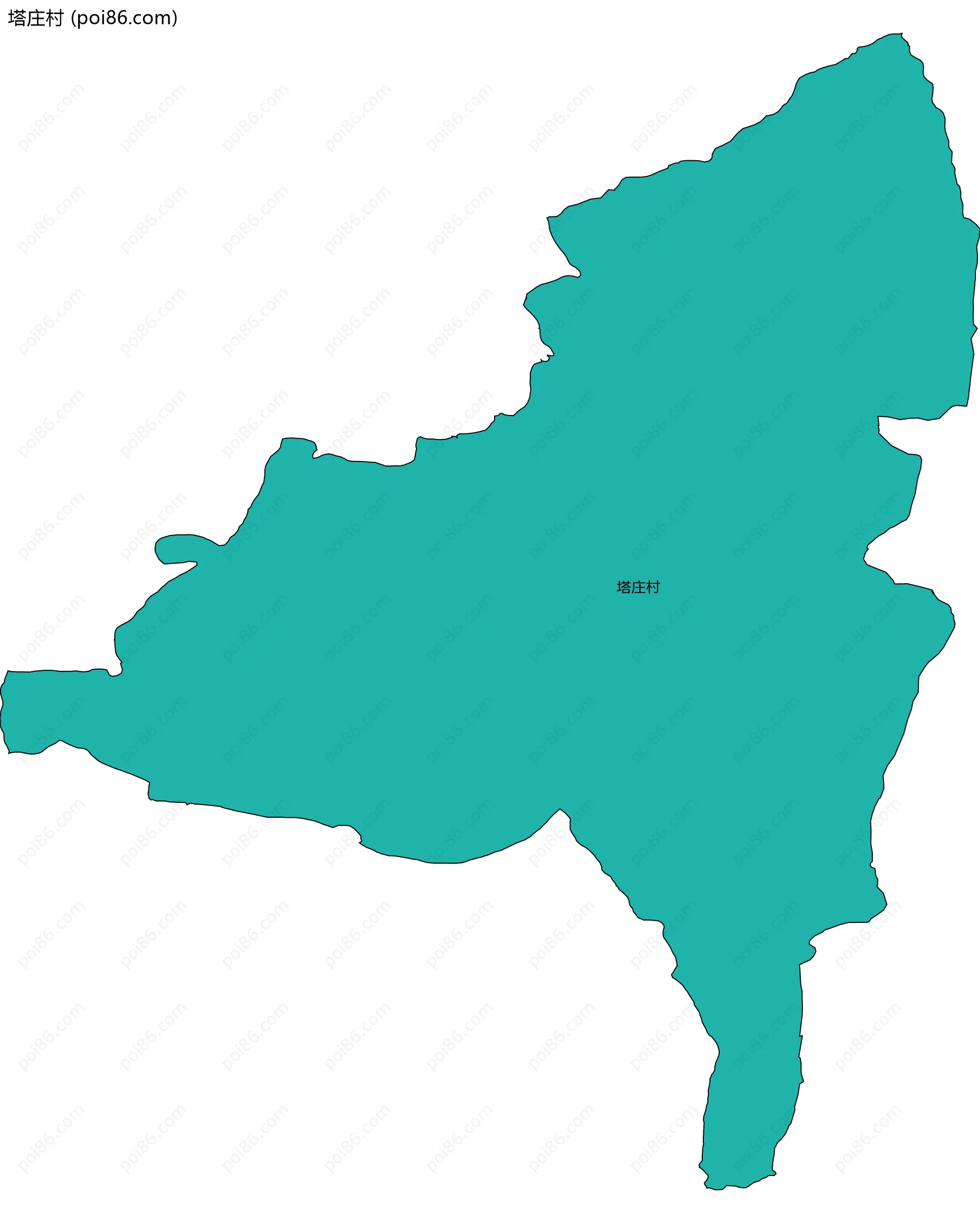 塔庄村边界地图