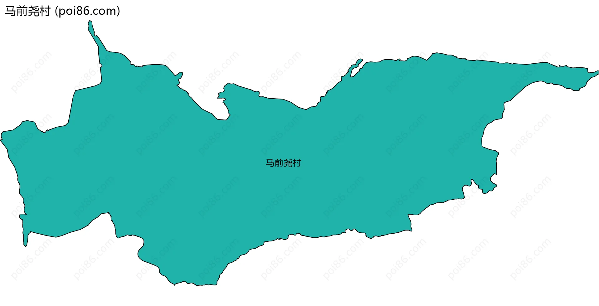 马前尧村边界地图