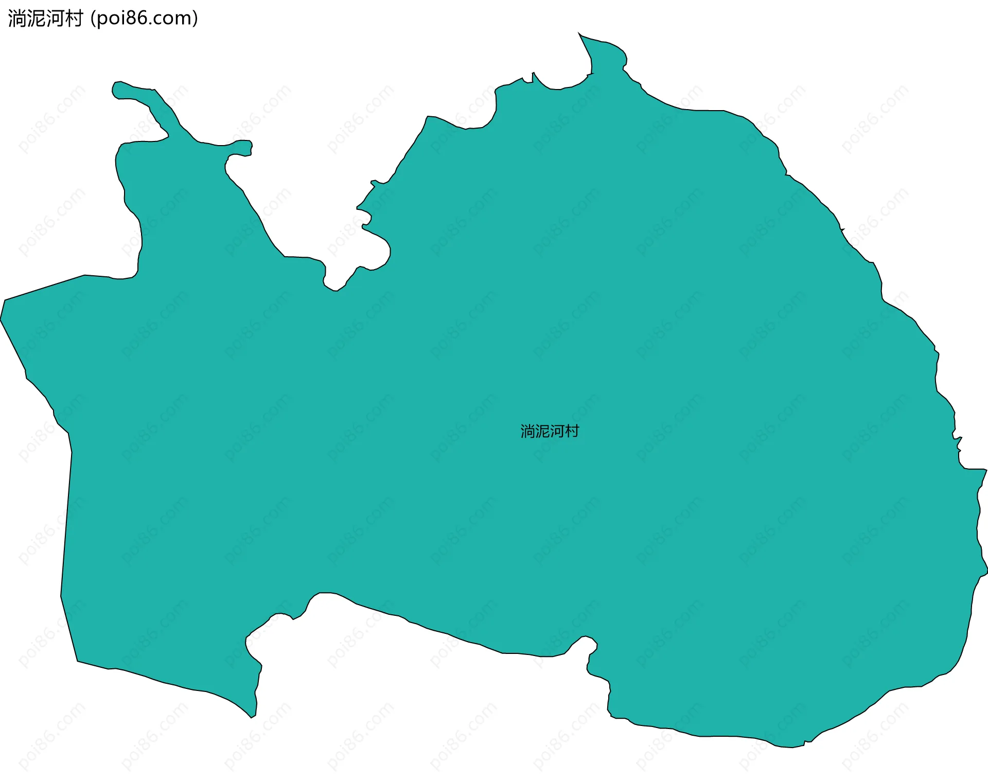 淌泥河村边界地图
