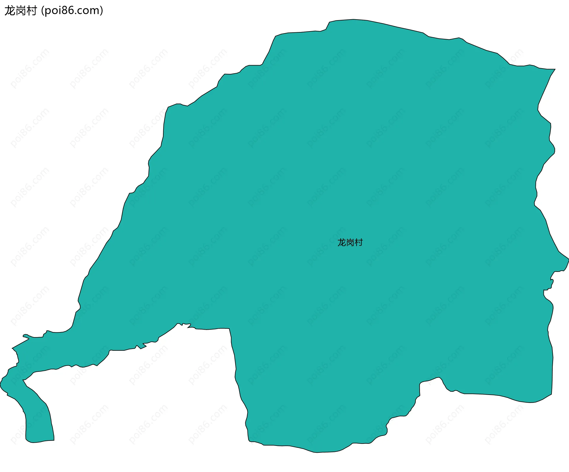 龙岗村边界地图