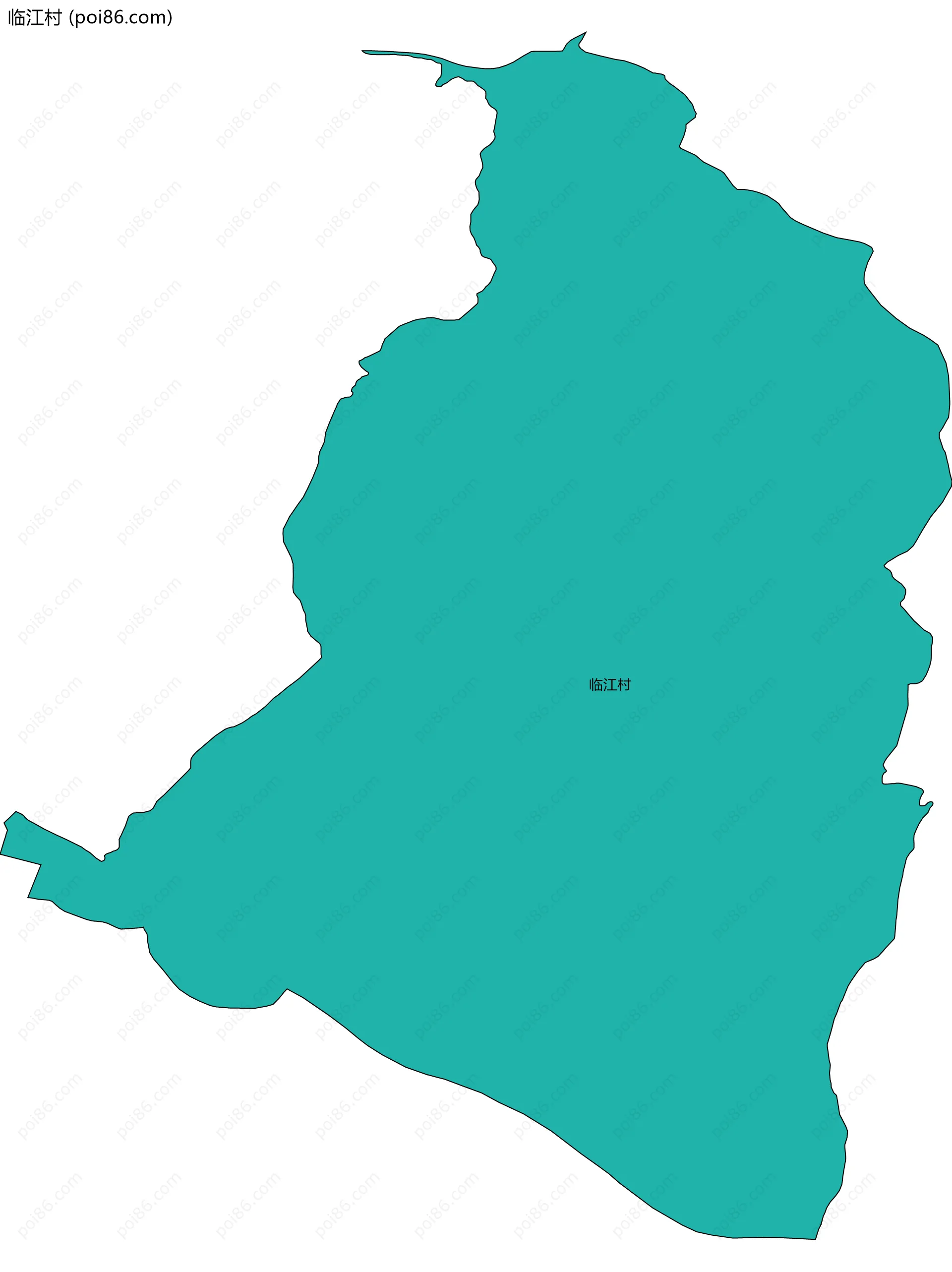 临江村边界地图