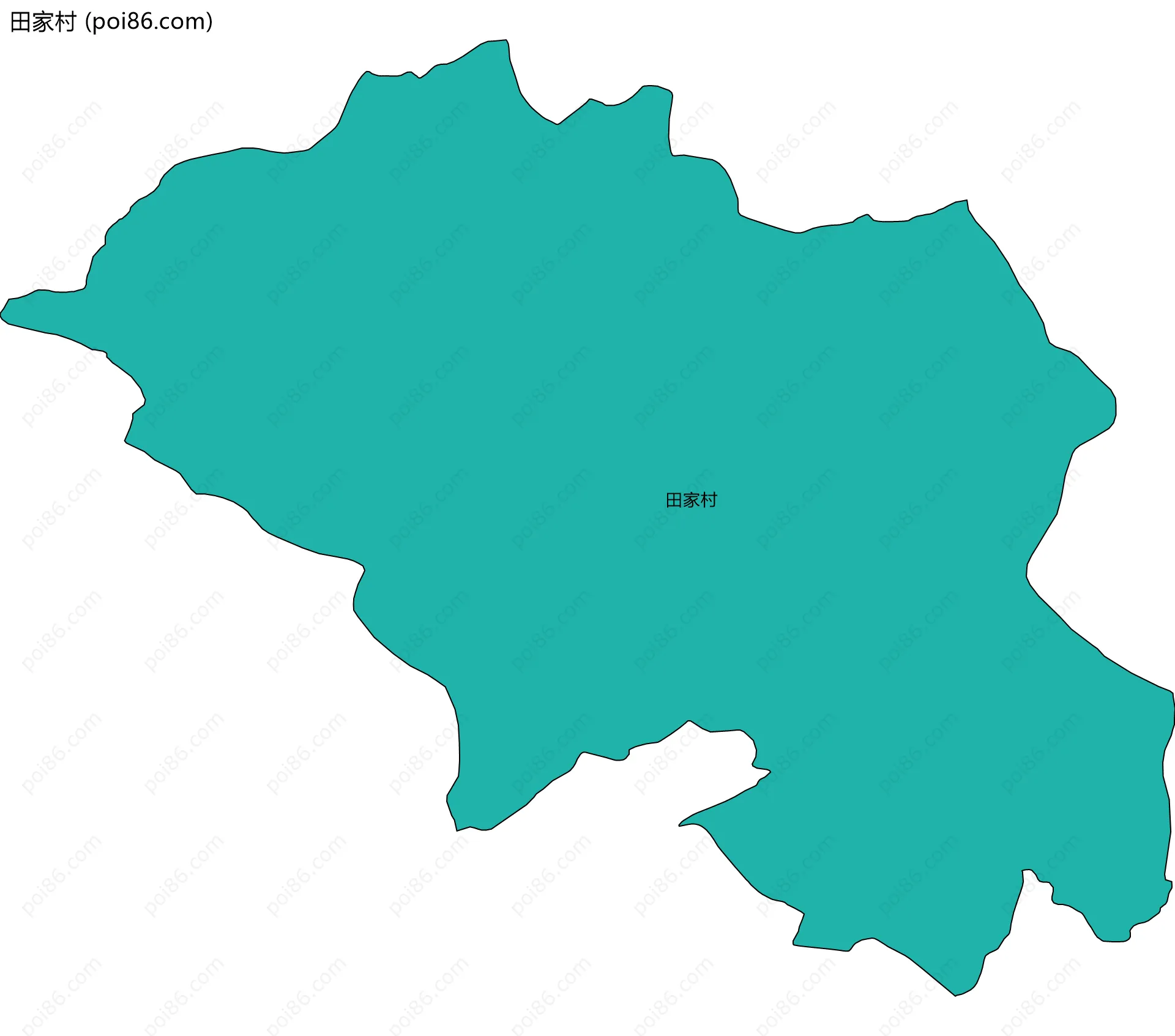 田家村边界地图