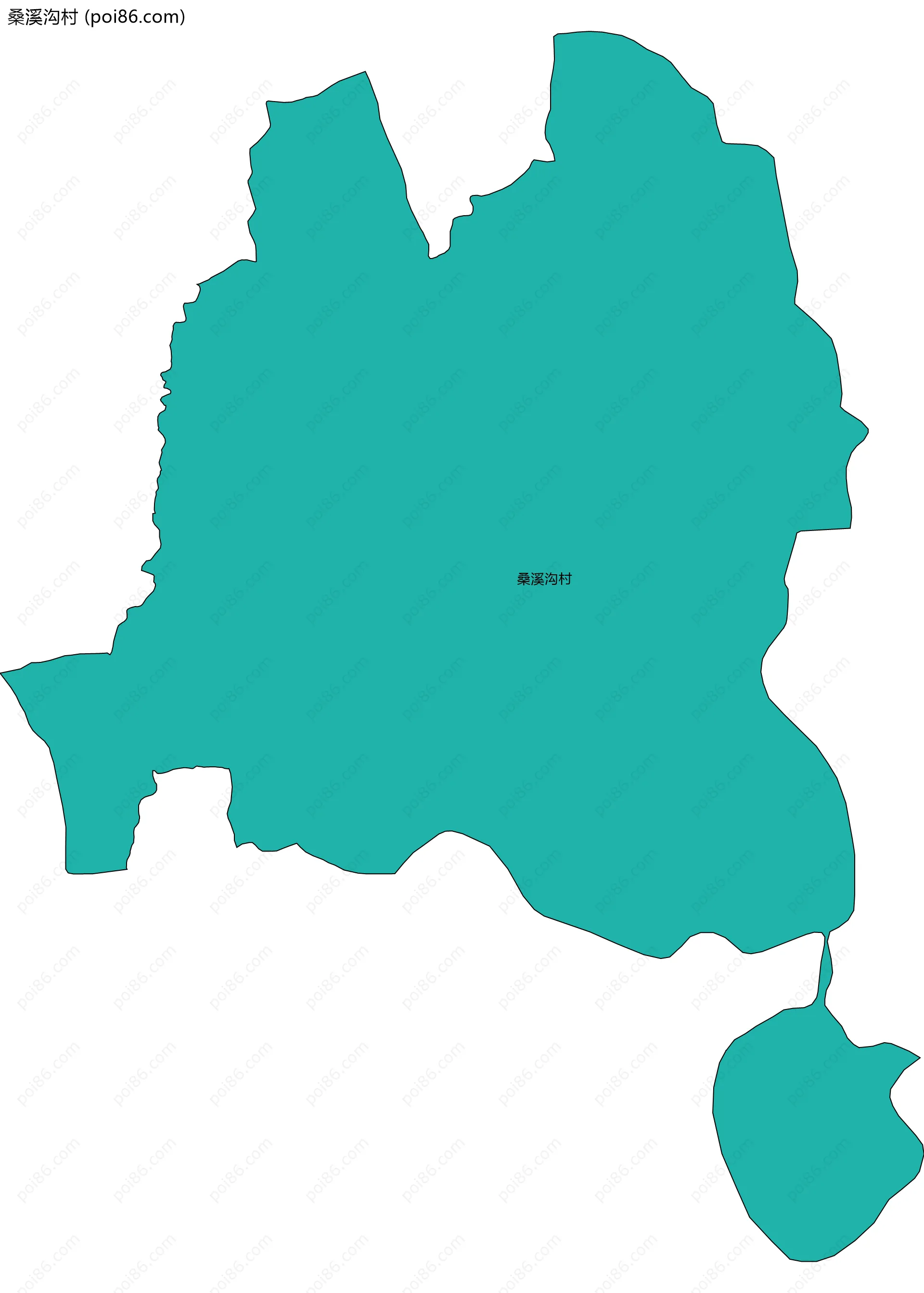 桑溪沟村边界地图