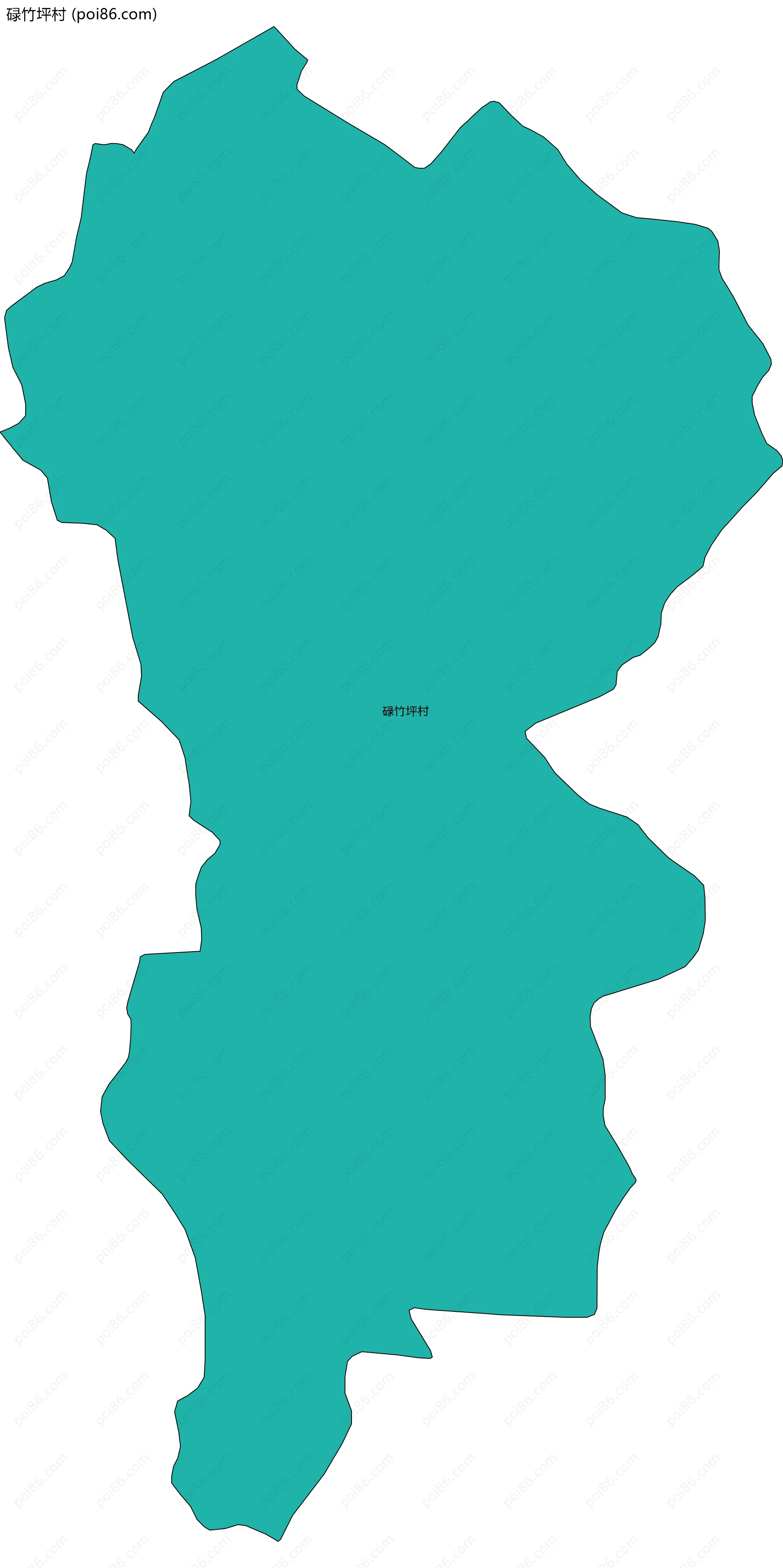 碌竹坪村边界地图