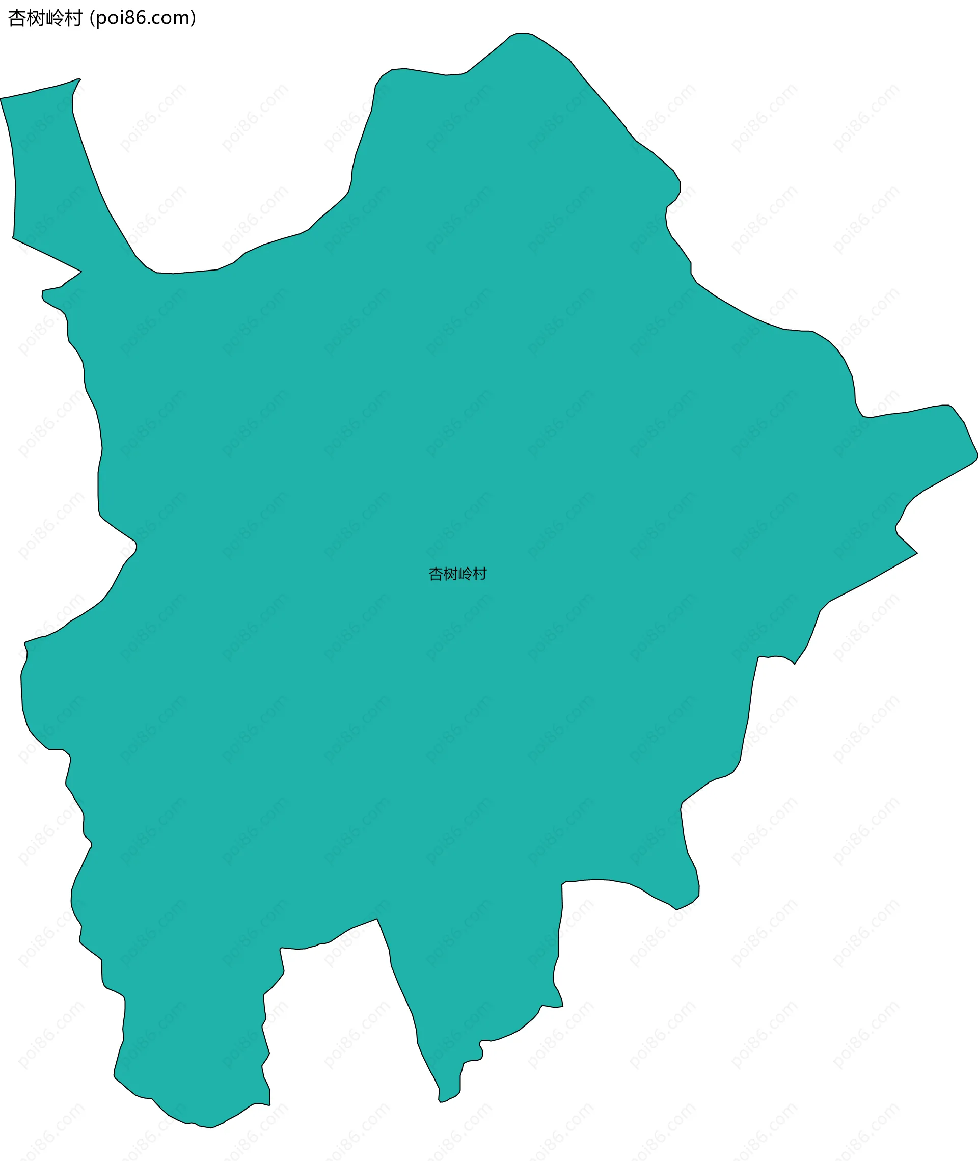 杏树岭村边界地图