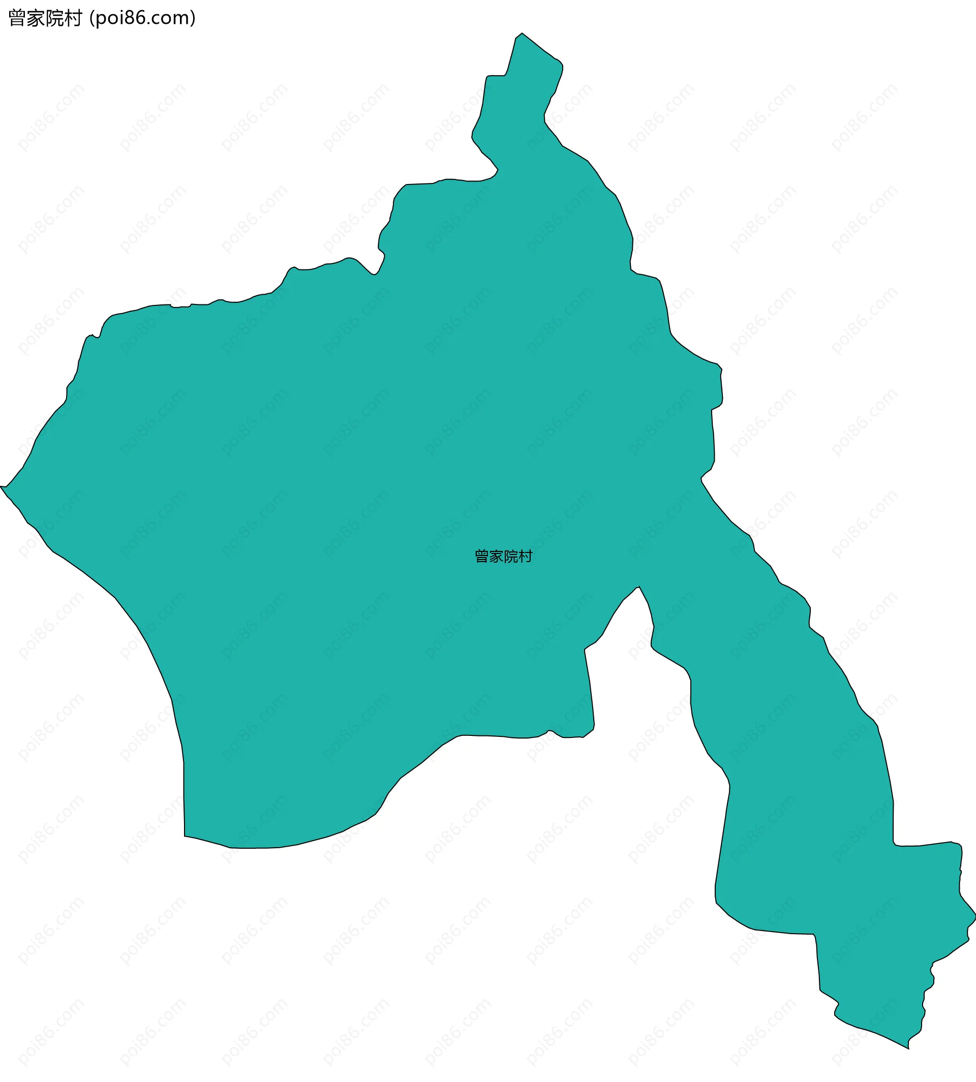 曾家院村边界地图
