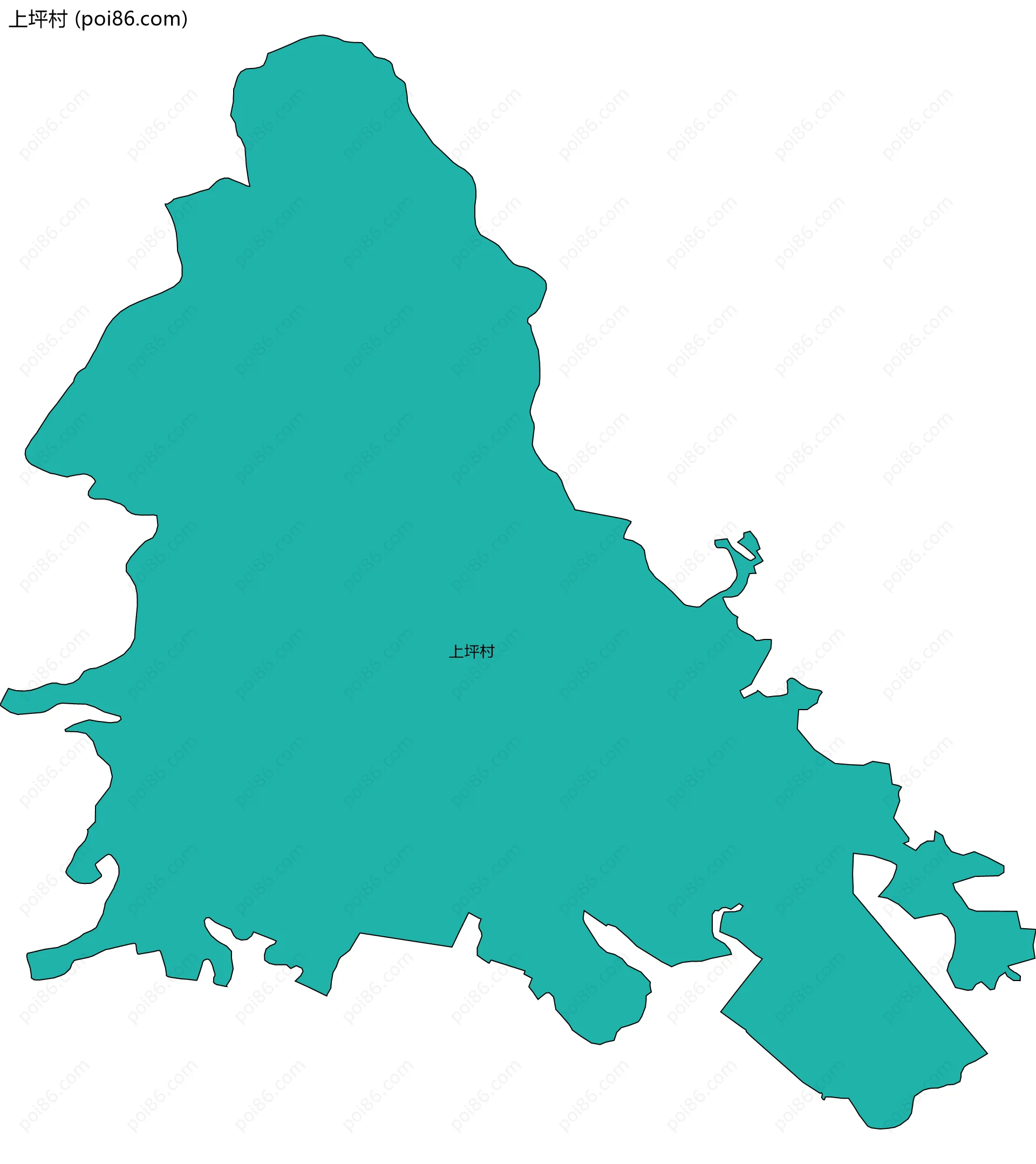 上坪村边界地图