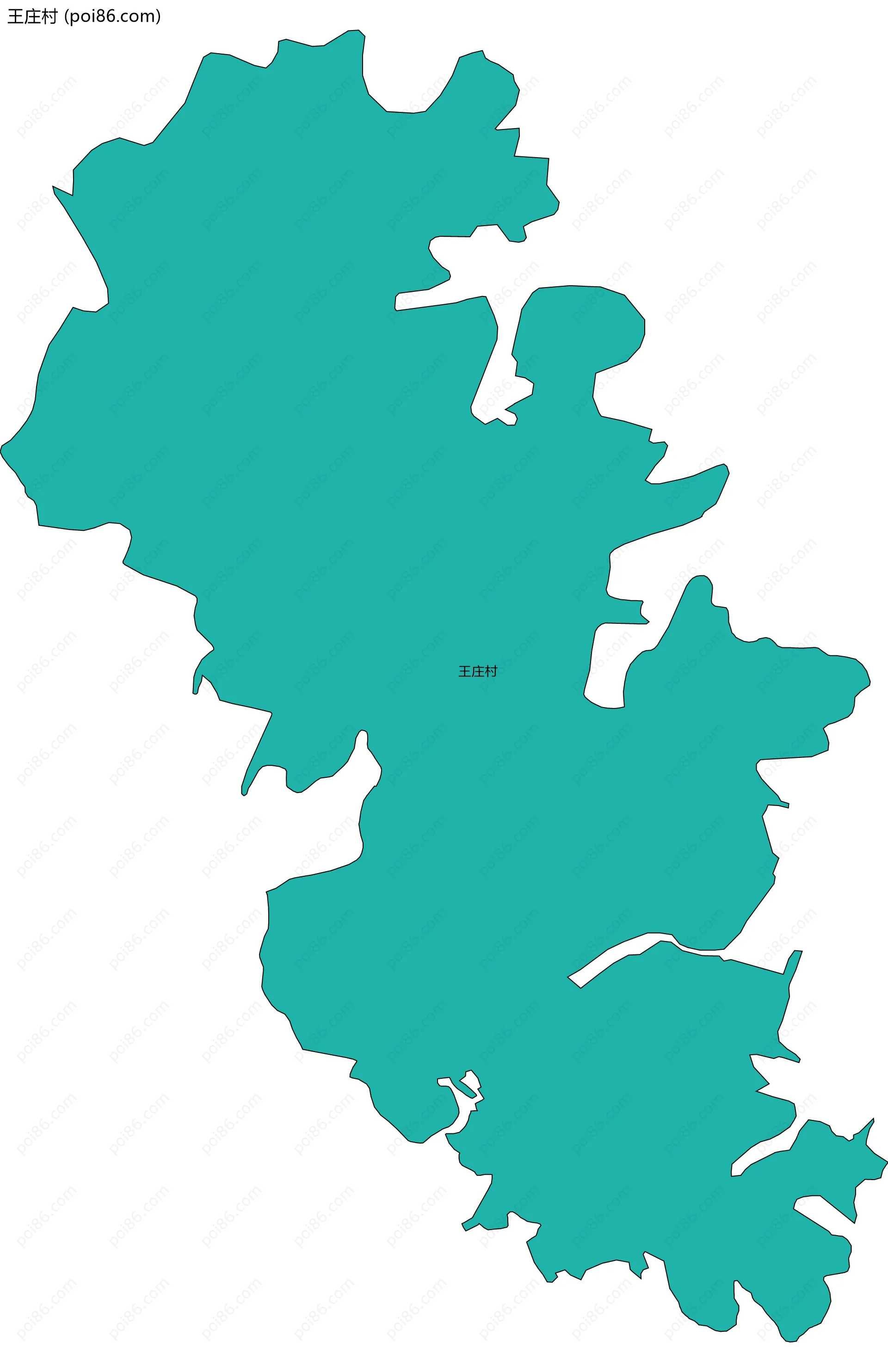 王庄村边界地图