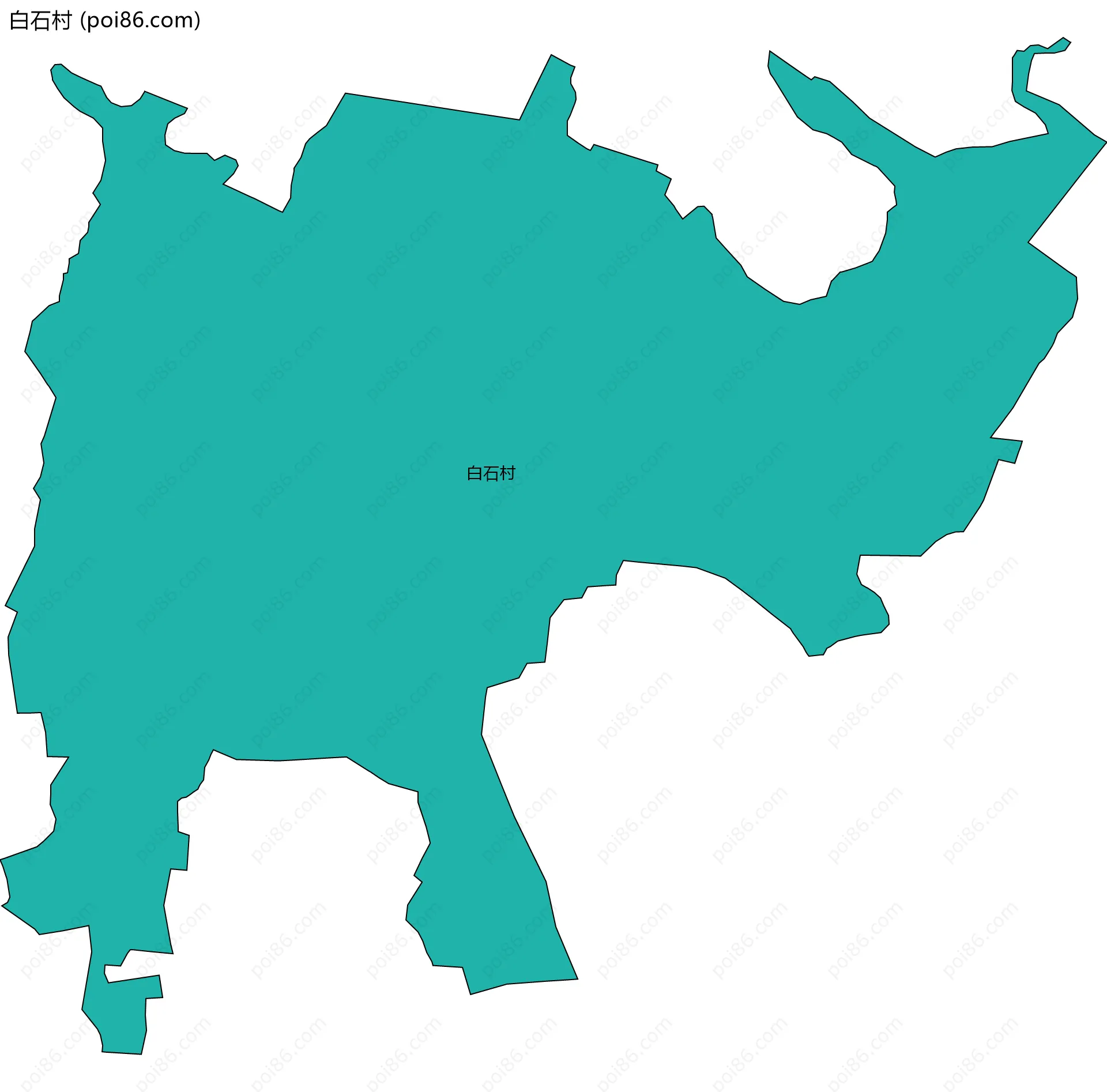 白石村边界地图