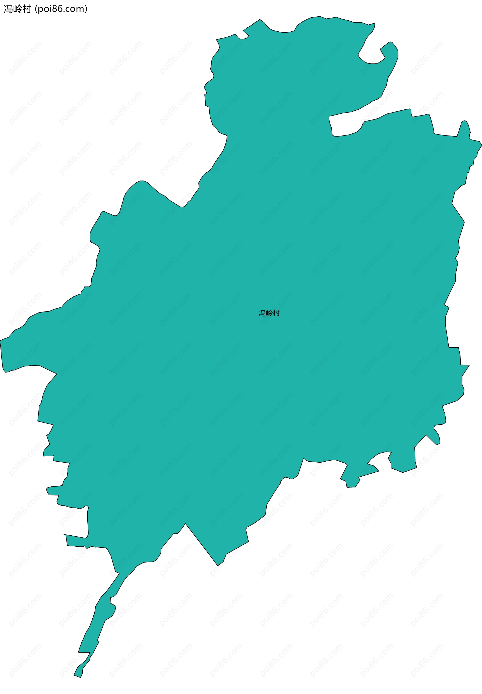 冯岭村边界地图