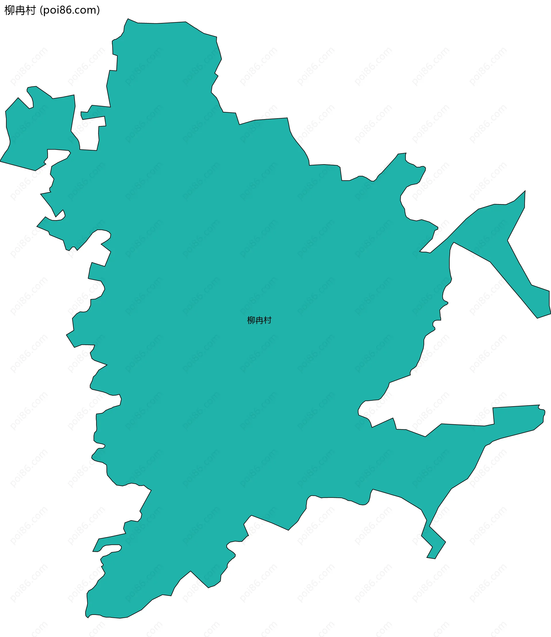 柳冉村边界地图