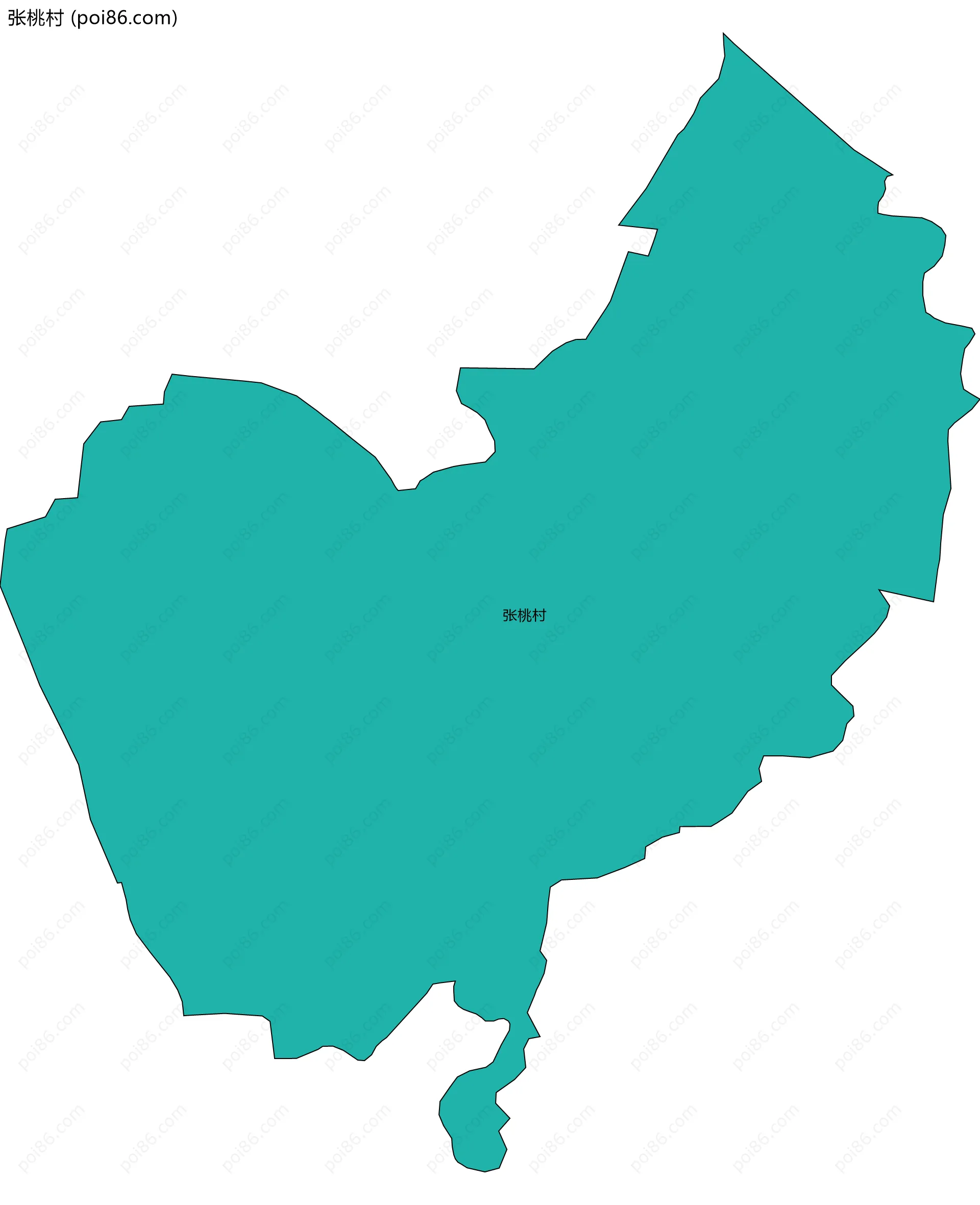 张桃村边界地图