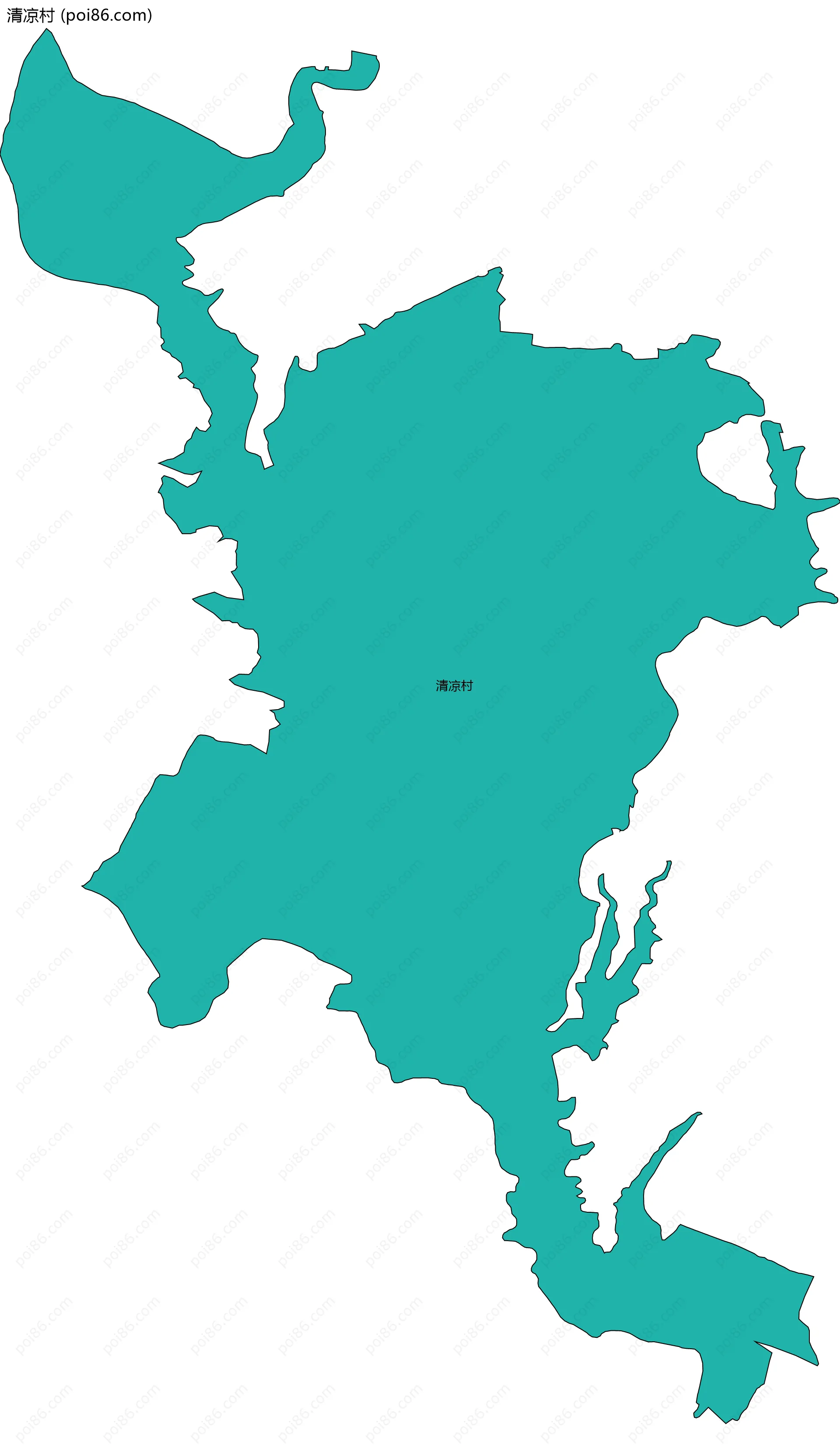 清凉村边界地图