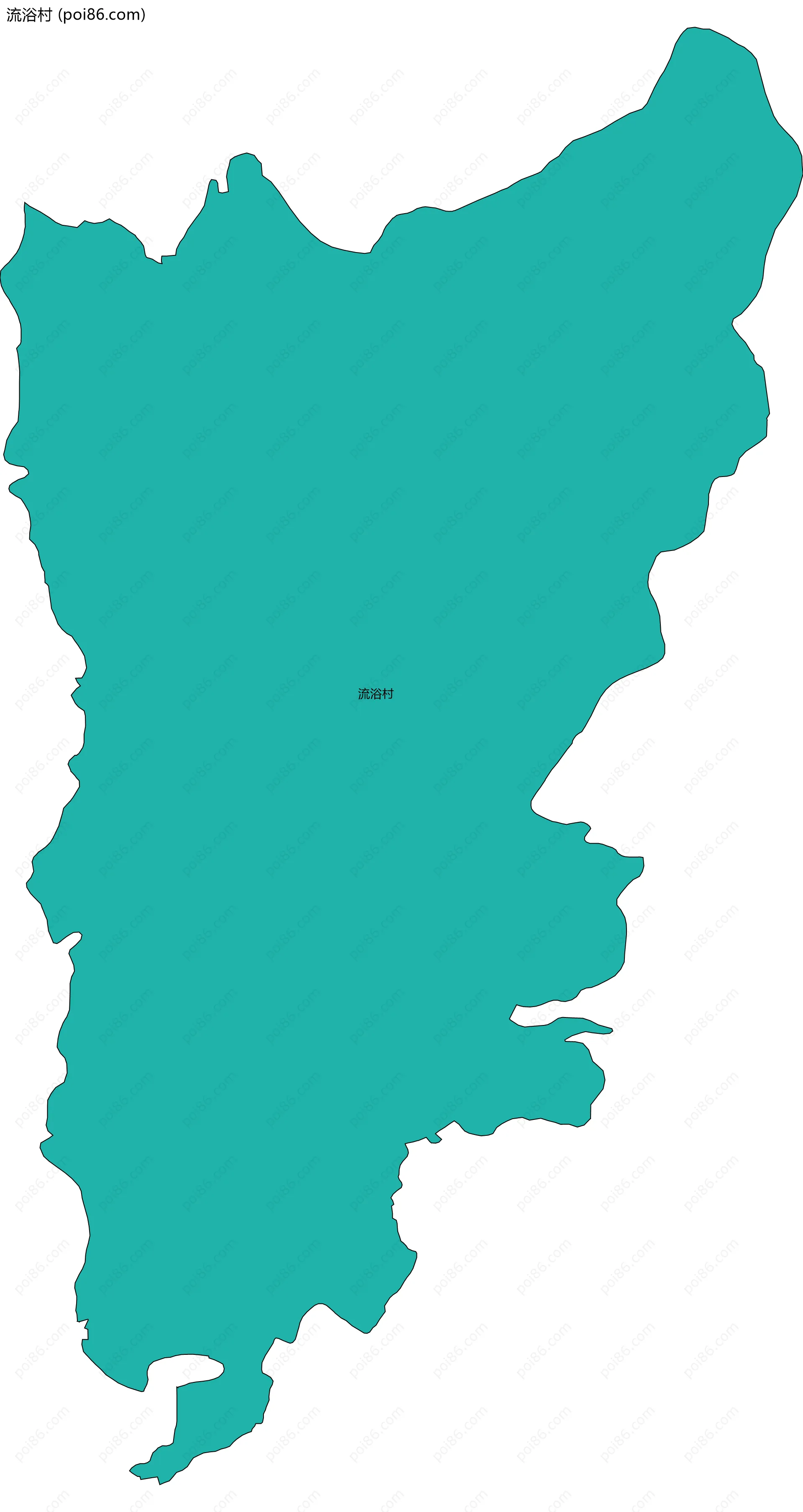 流浴村边界地图