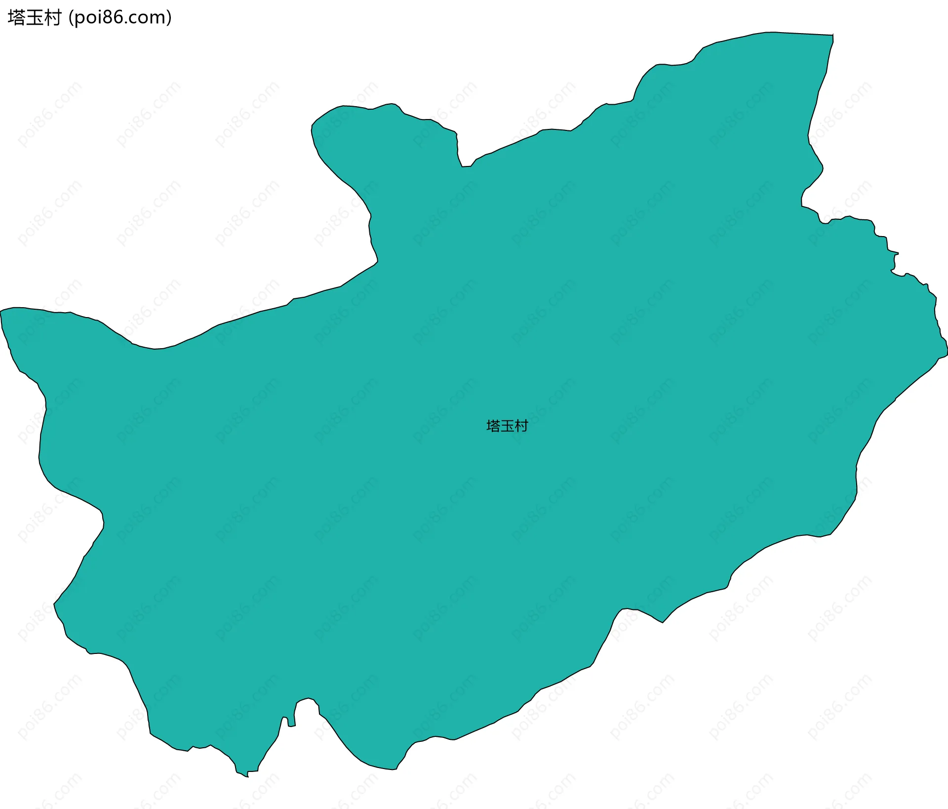 塔玉村边界地图