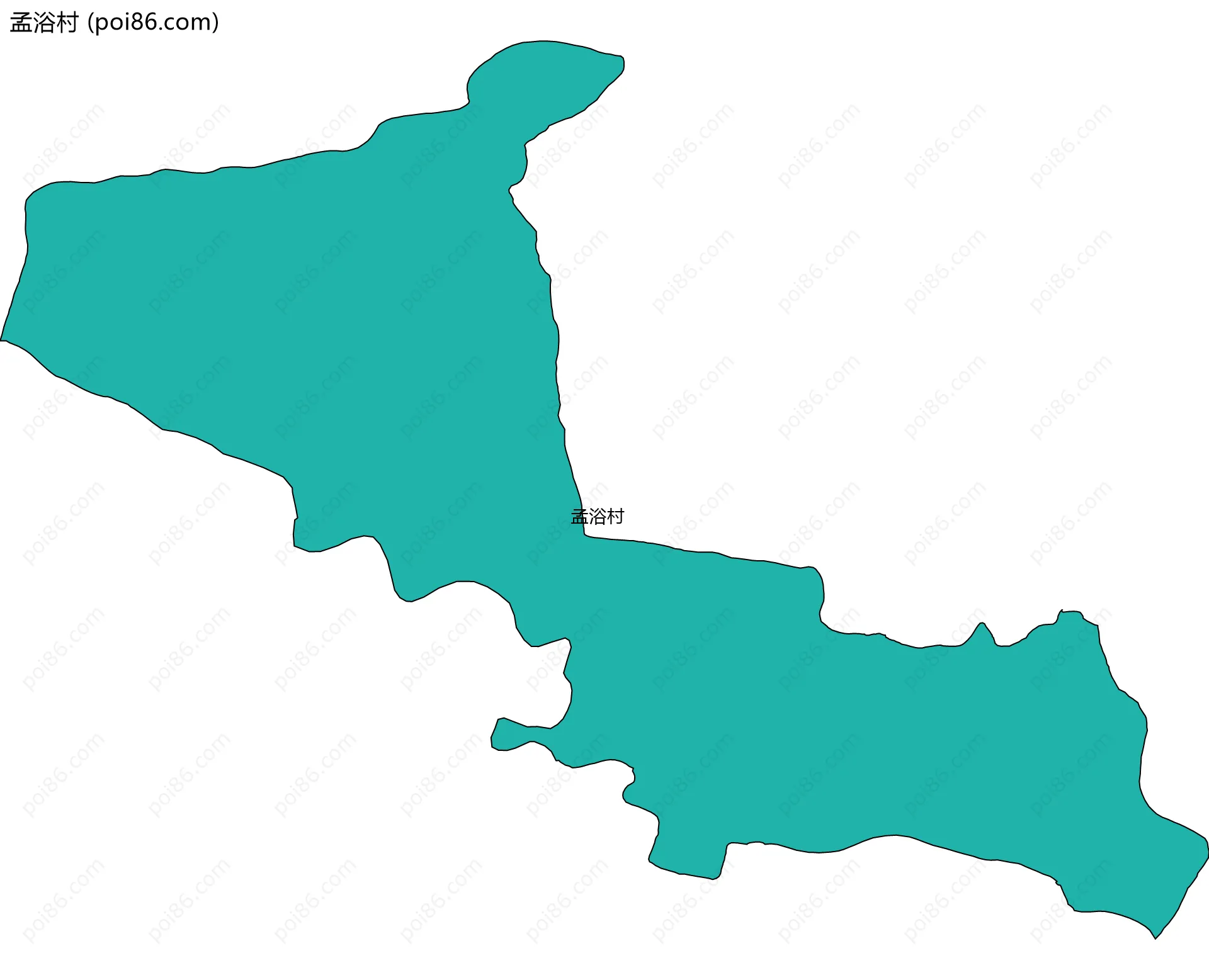 孟浴村边界地图