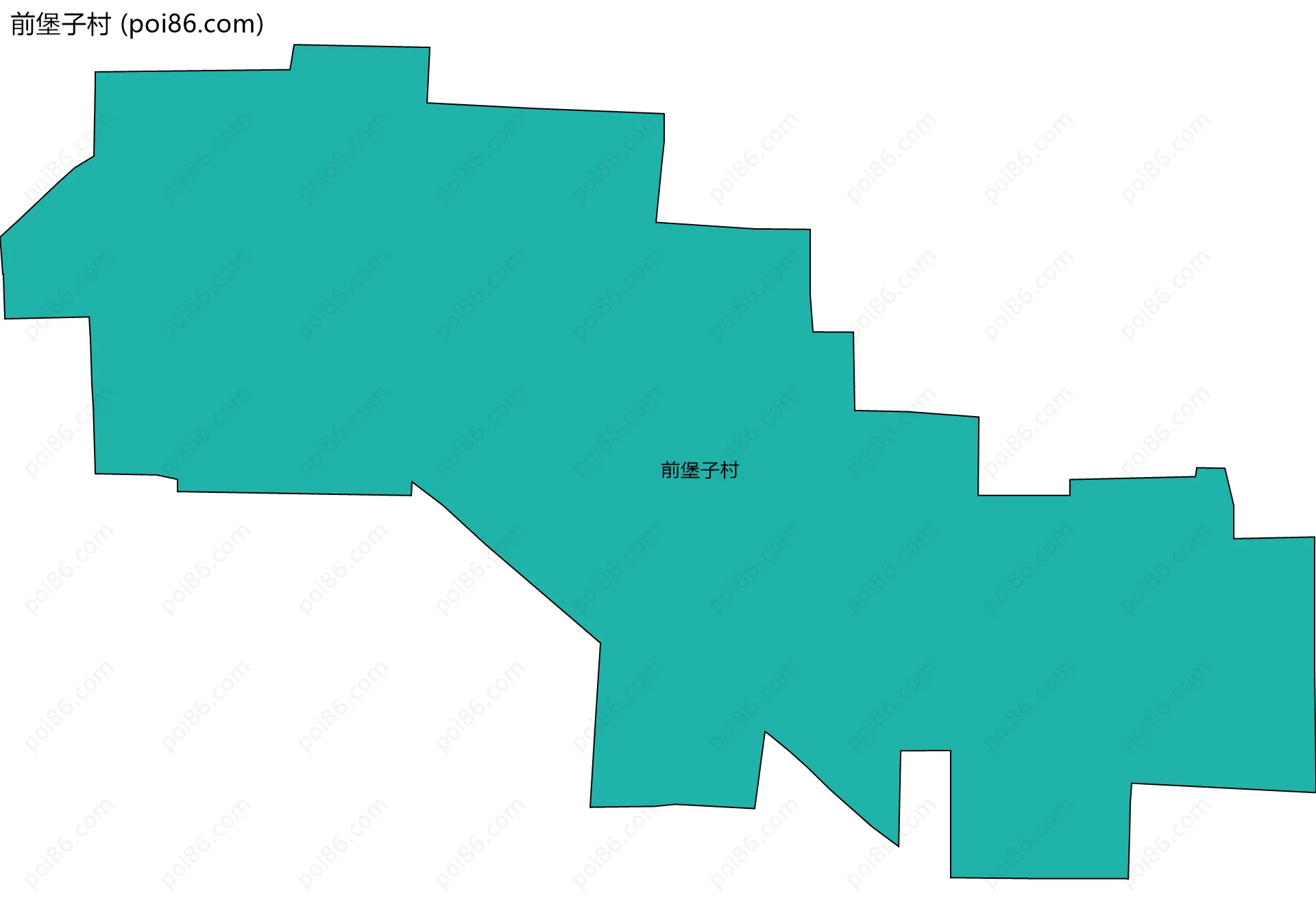 前堡子村边界地图