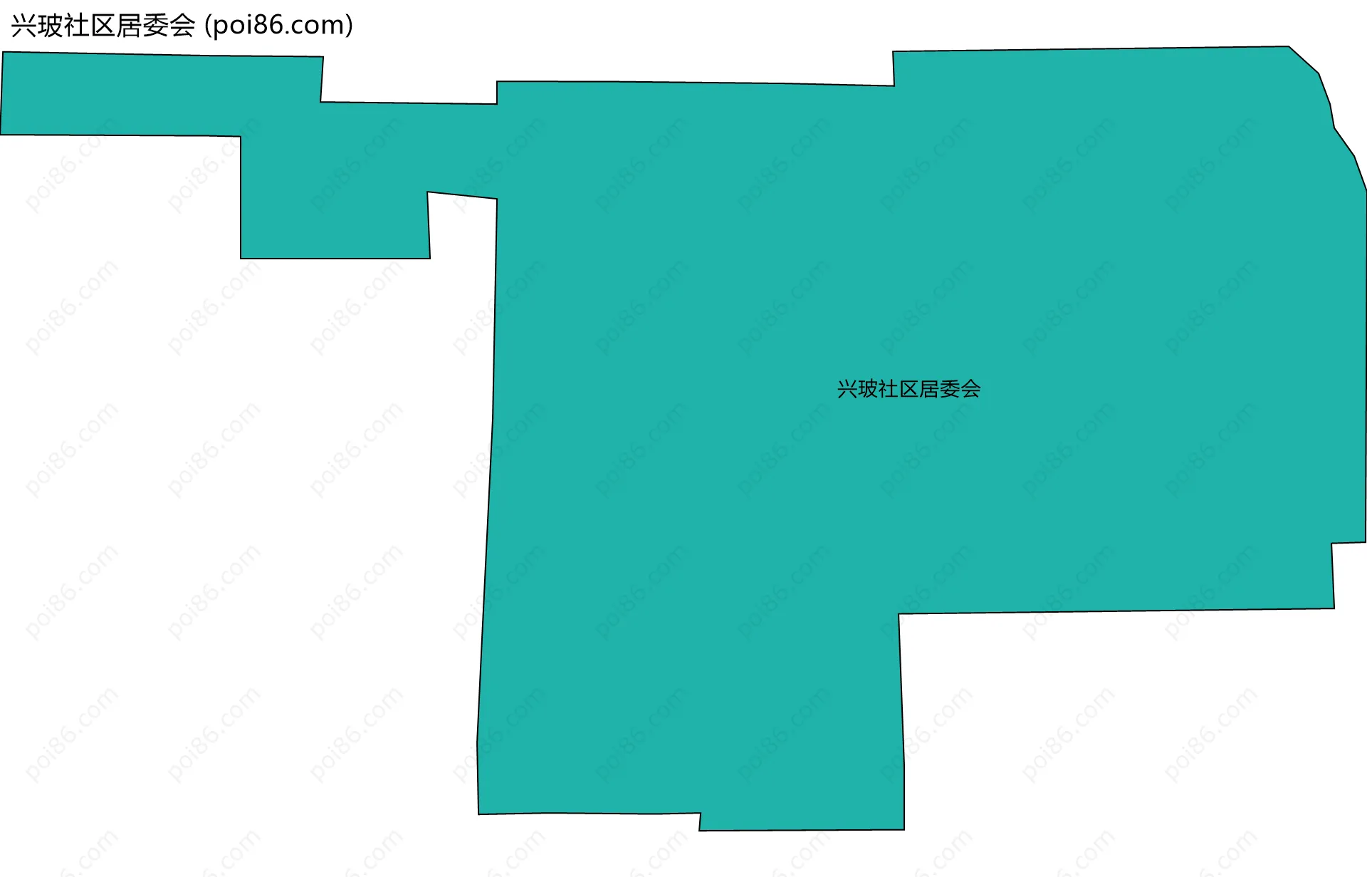 兴玻社区居委会边界地图