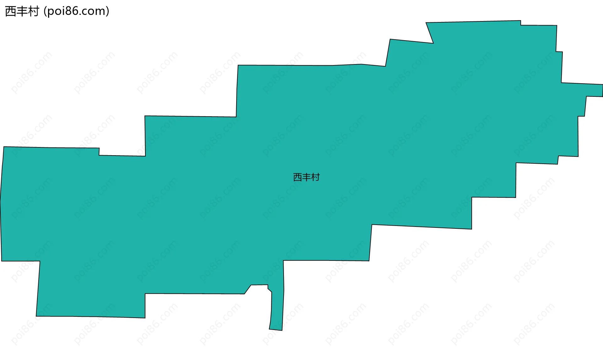 西丰村边界地图