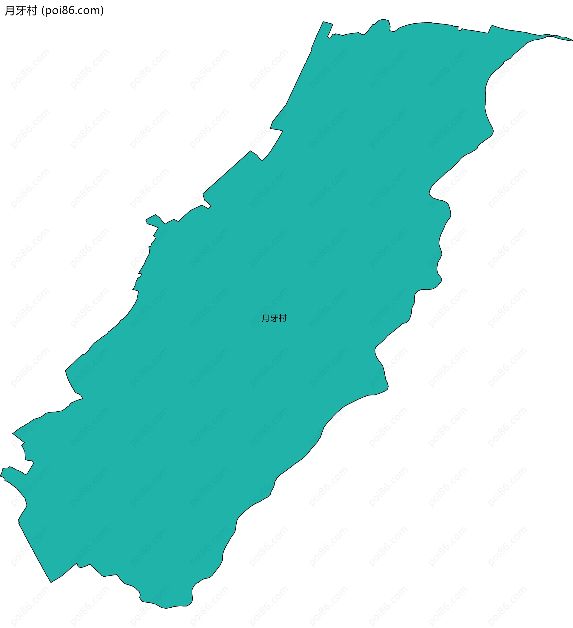 月牙村边界地图