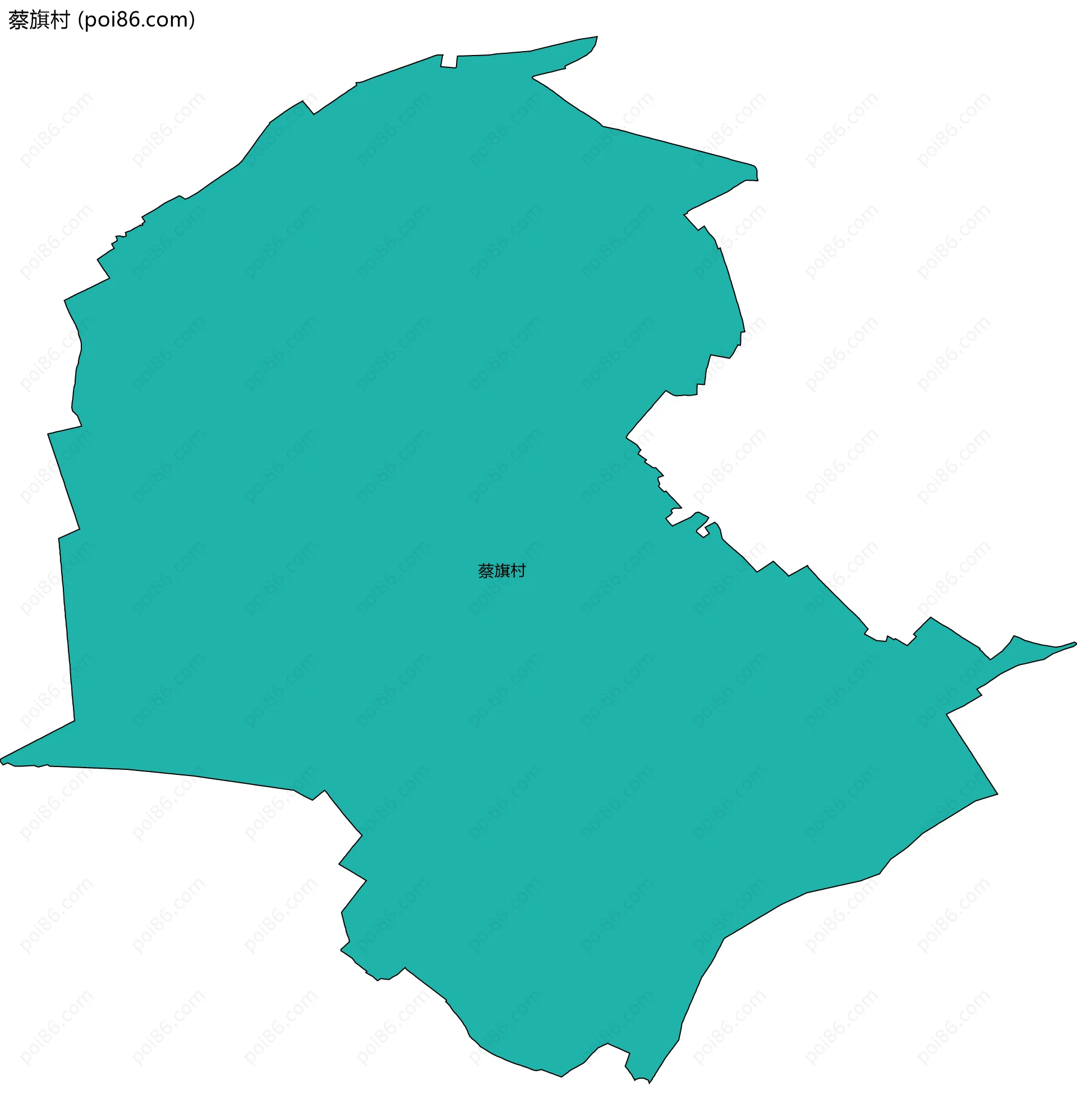 蔡旗村边界地图