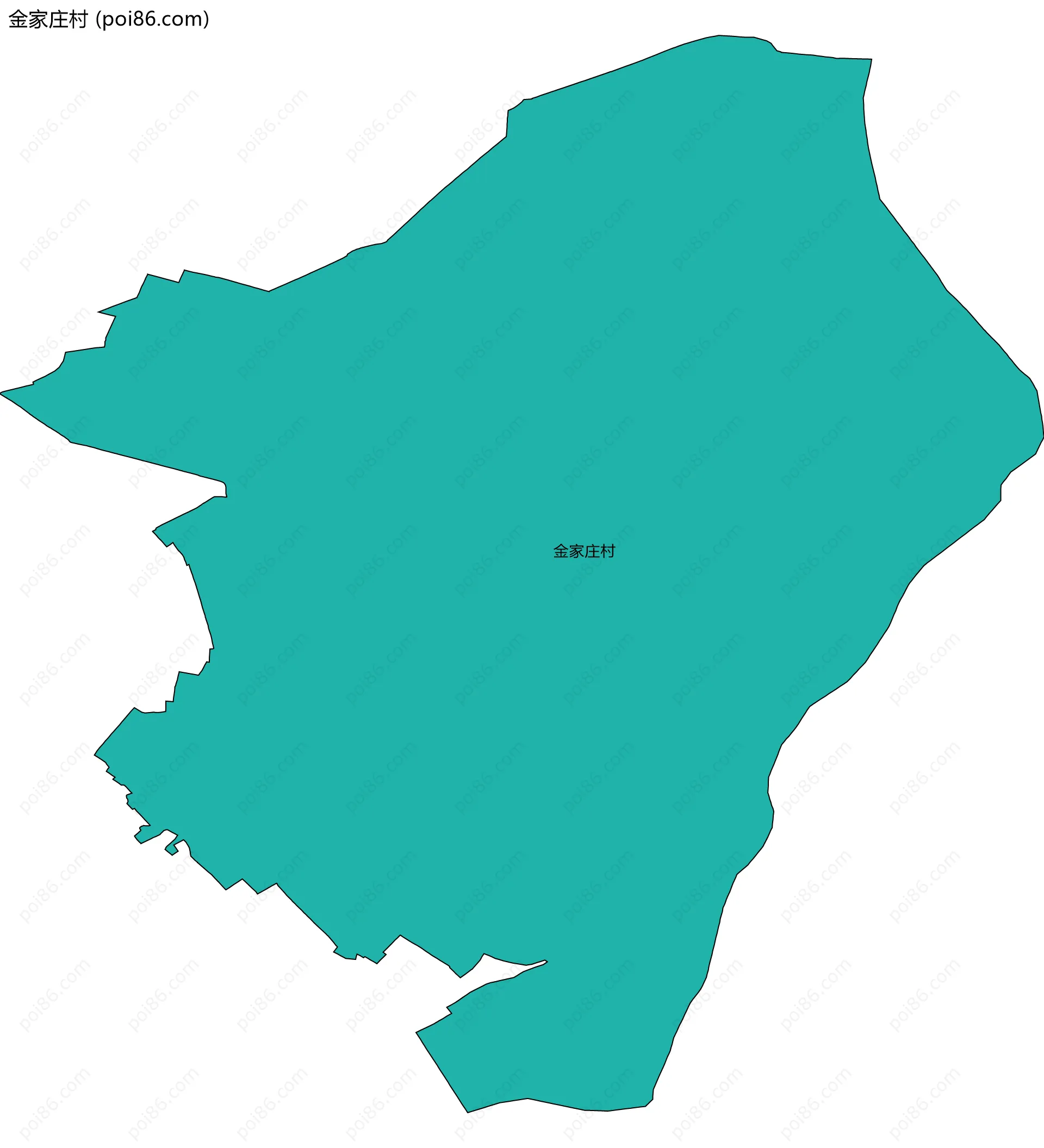 金家庄村边界地图