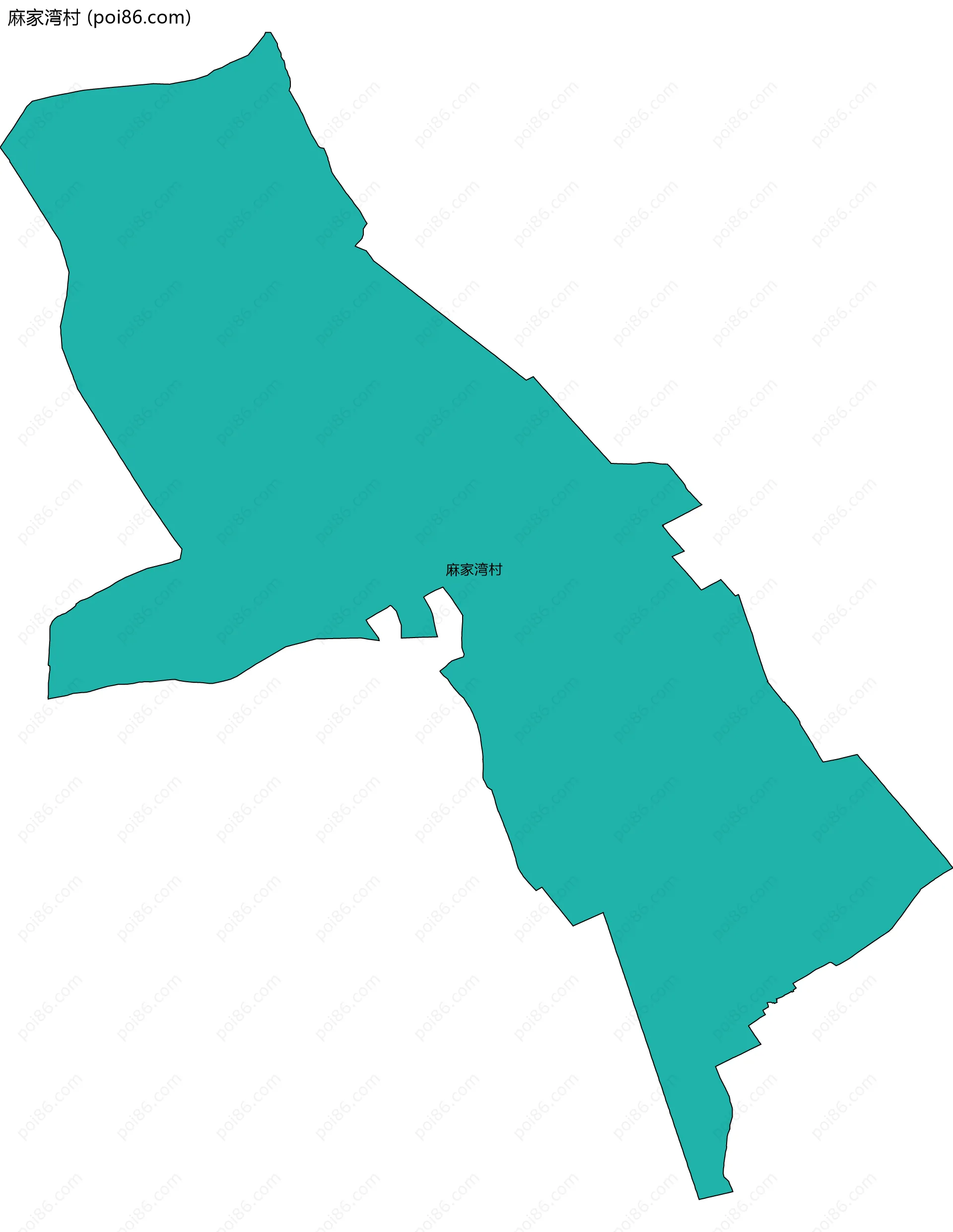 麻家湾村边界地图