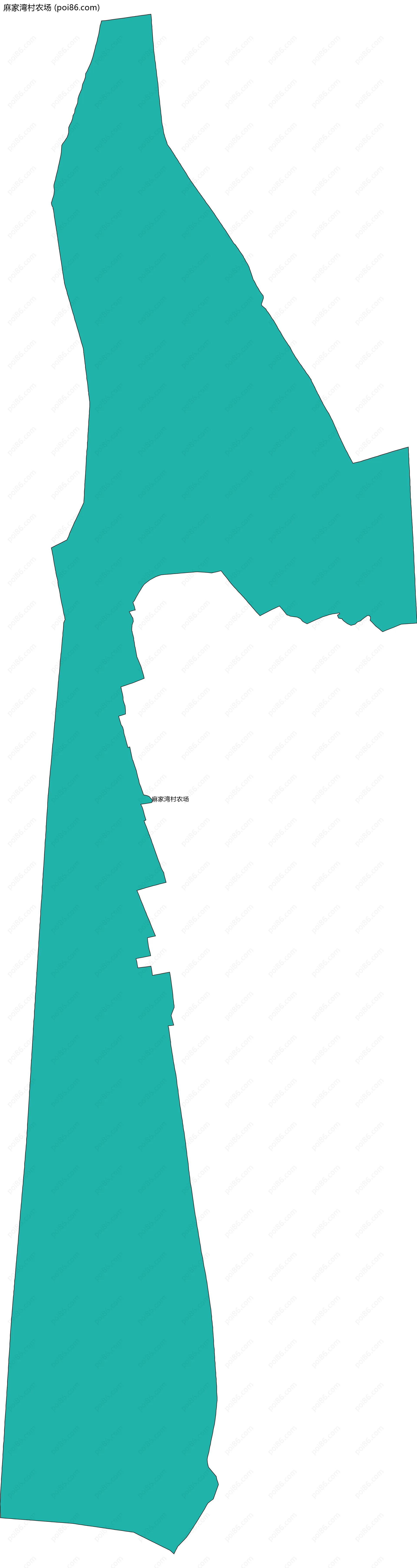 麻家湾村农场边界地图