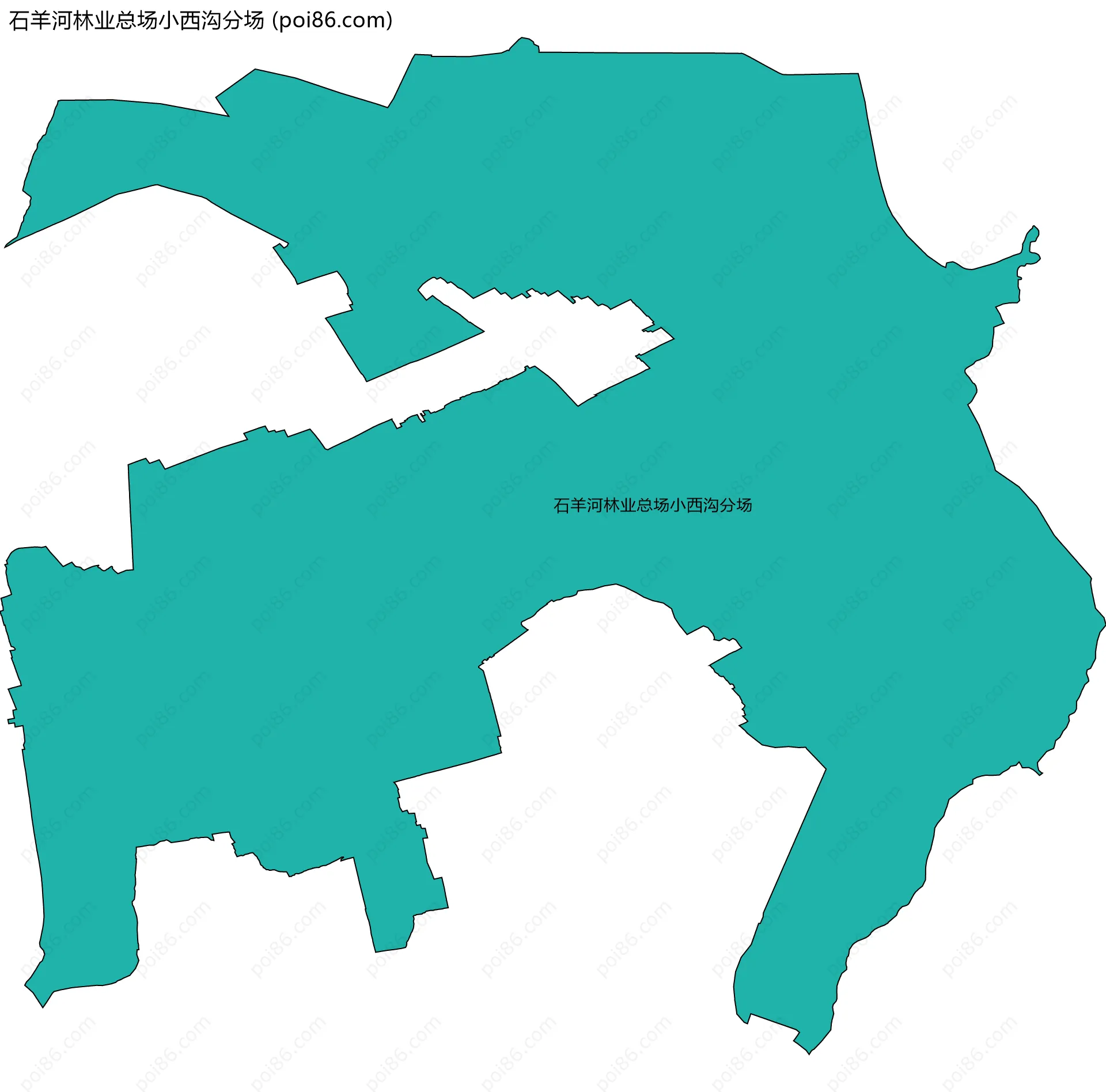 石羊河林业总场小西沟分场边界地图