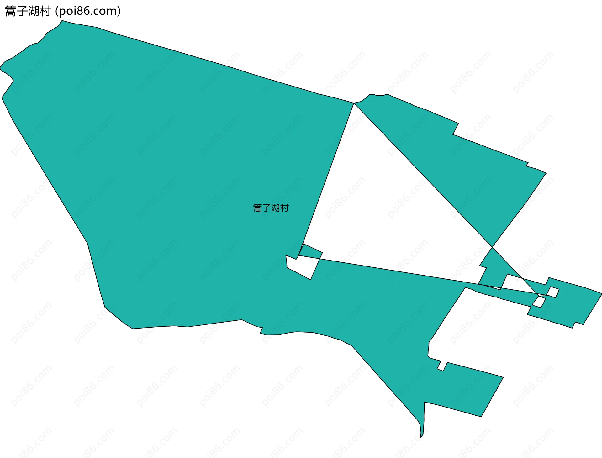 篙子湖村边界地图