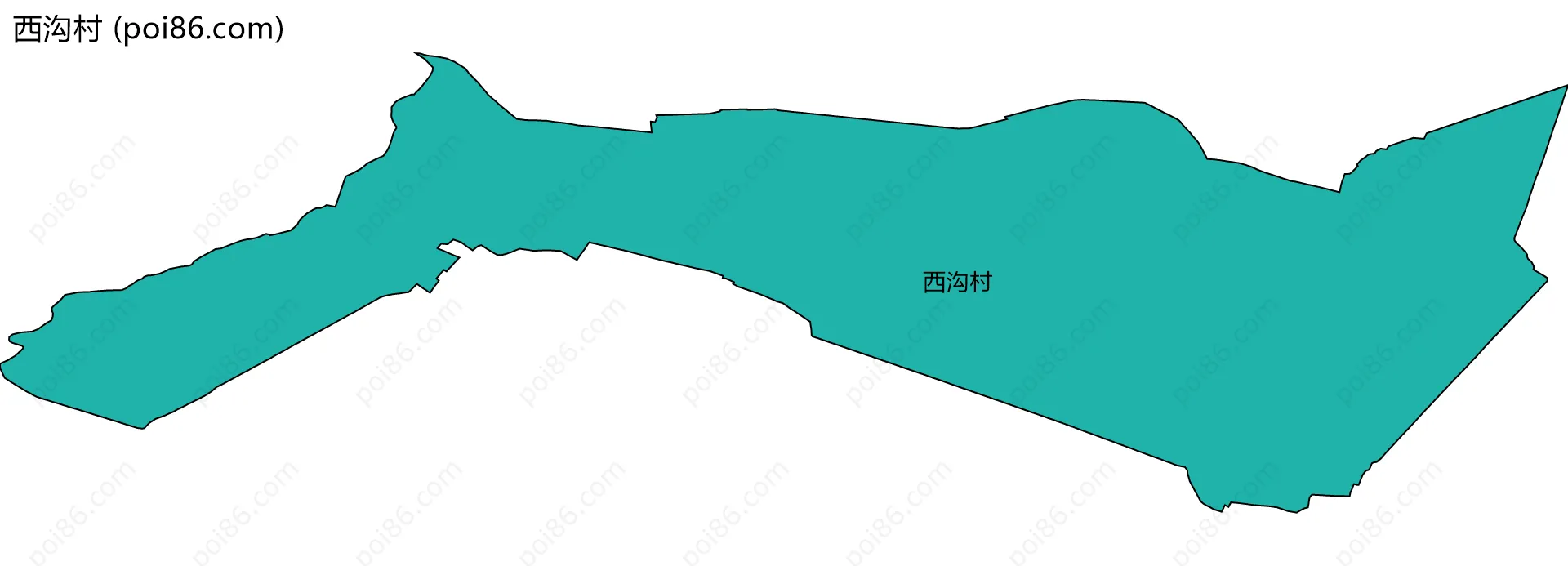 西沟村边界地图