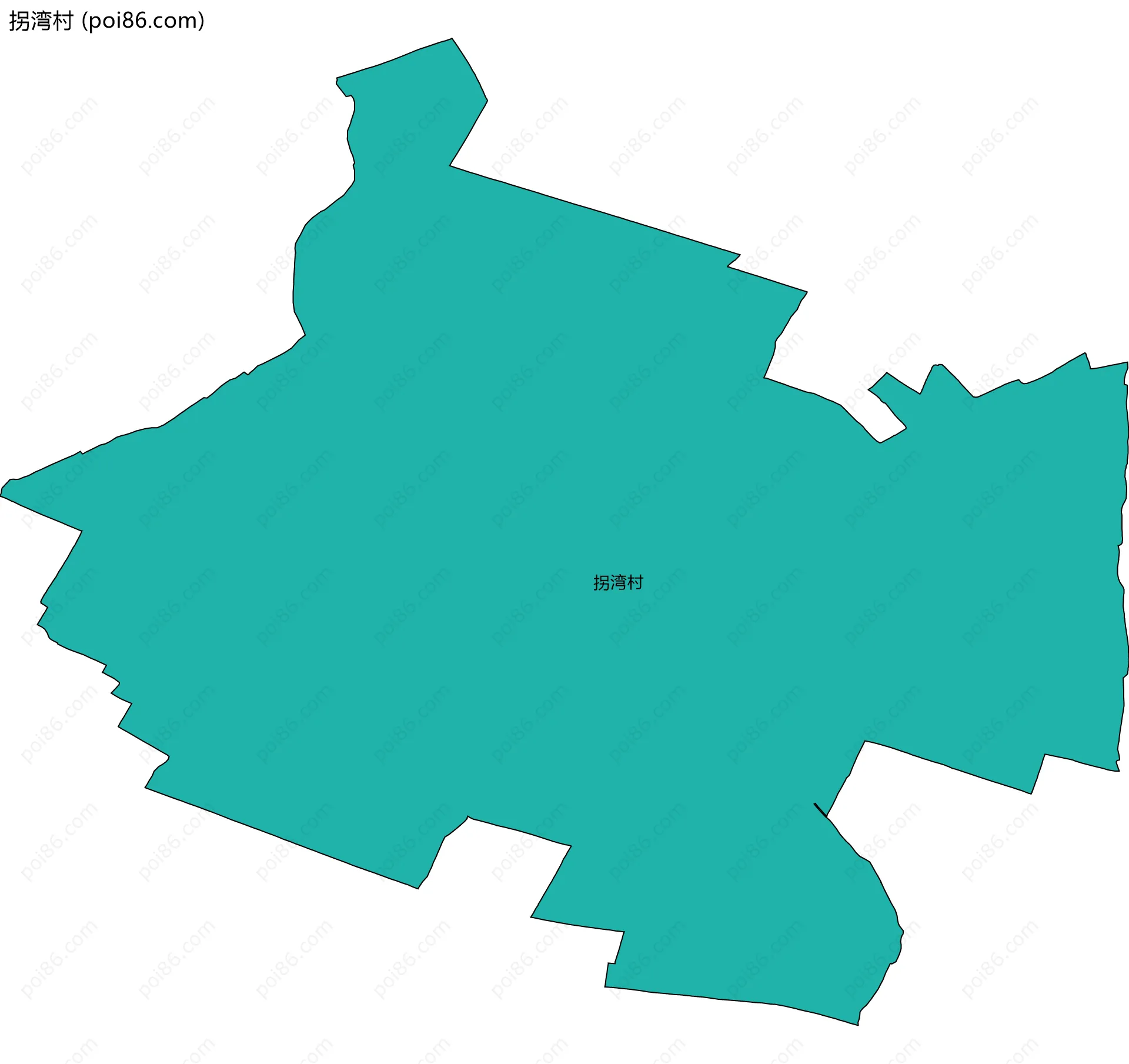 拐湾村边界地图
