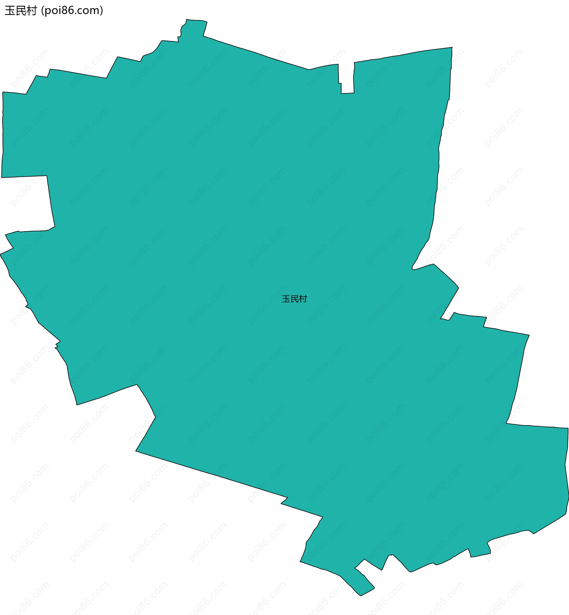 玉民村边界地图