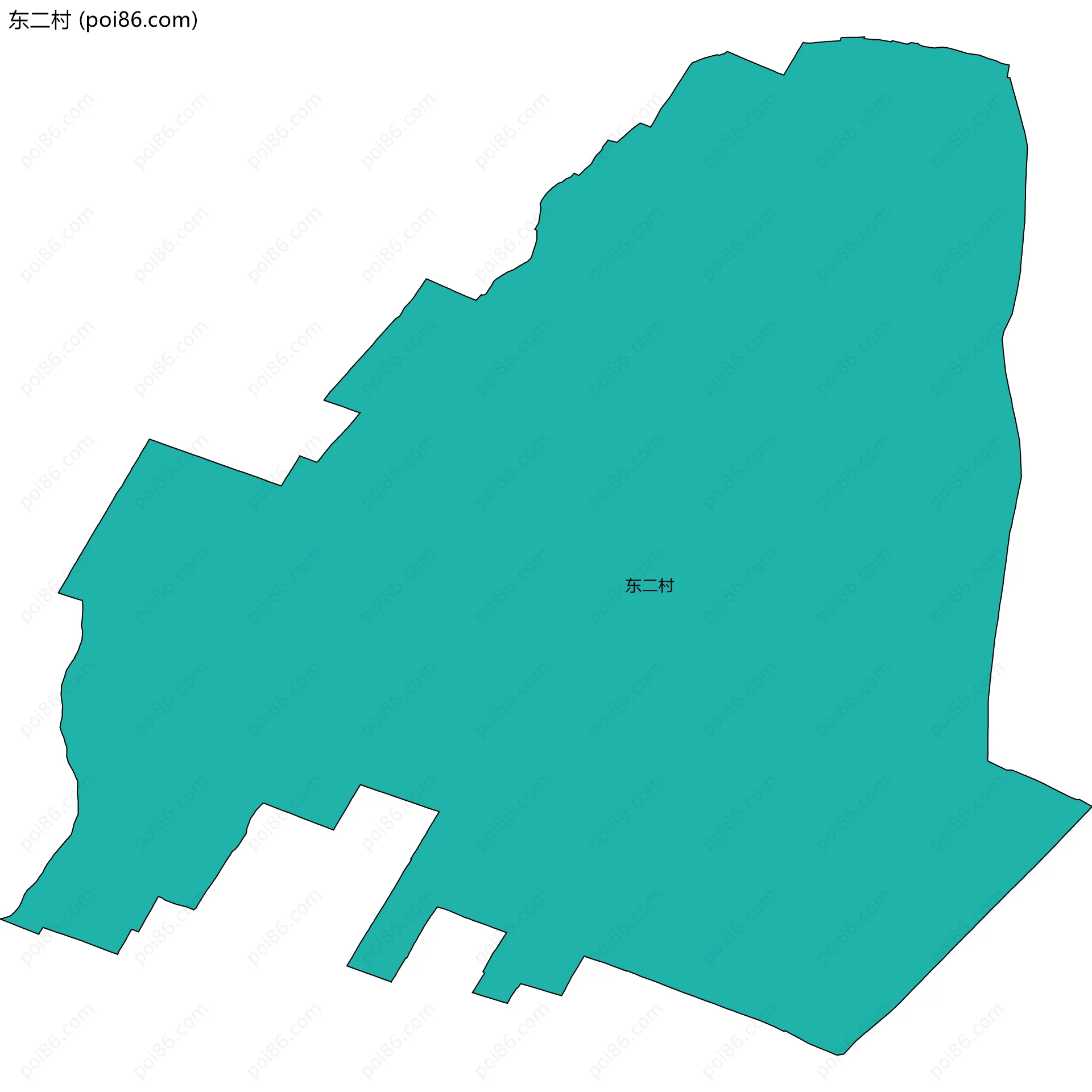 东二村边界地图