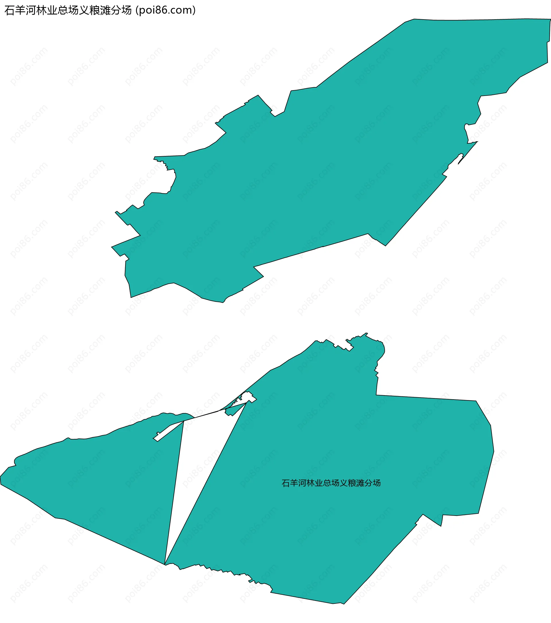 石羊河林业总场义粮滩分场边界地图