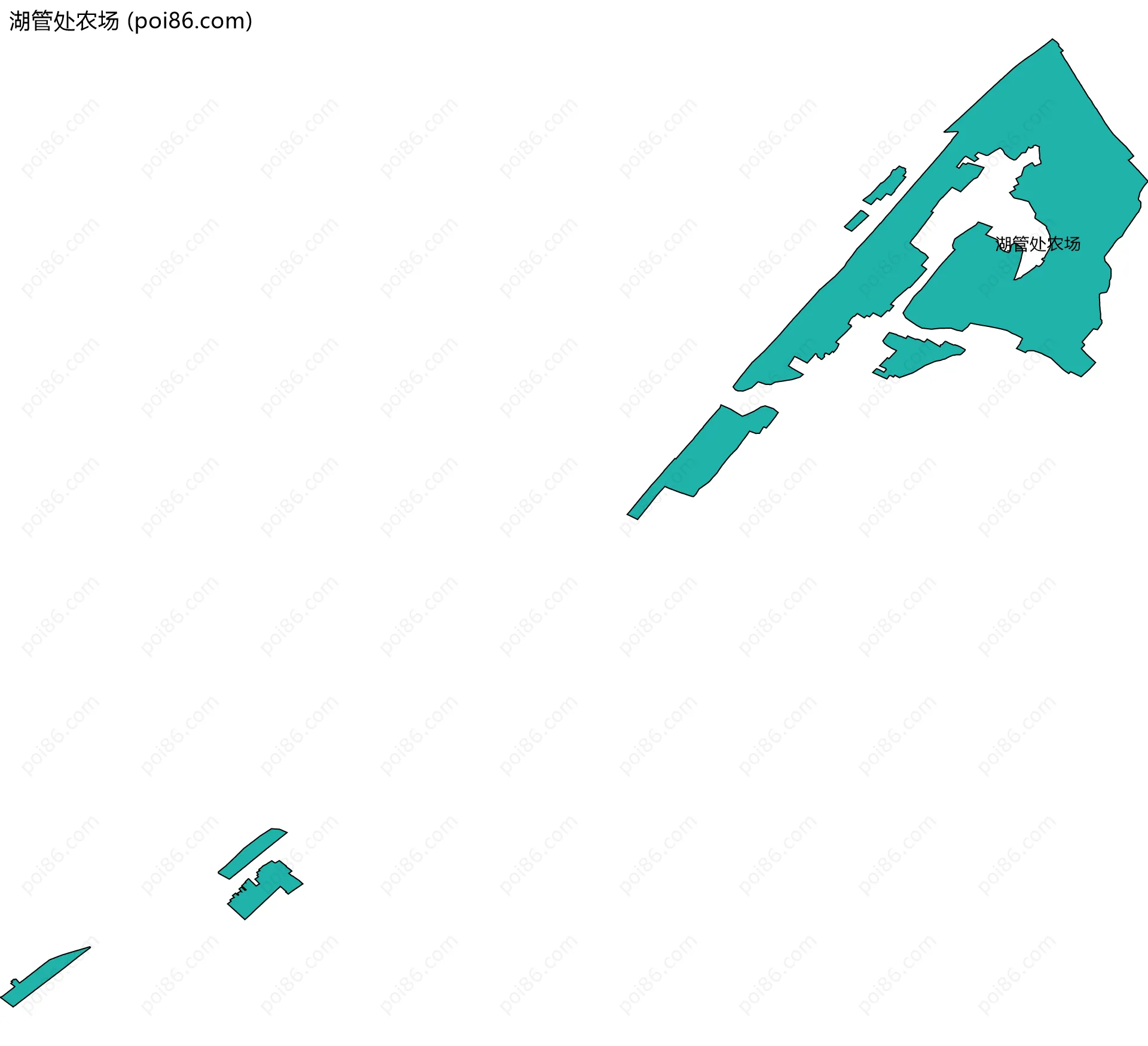 湖管处农场边界地图