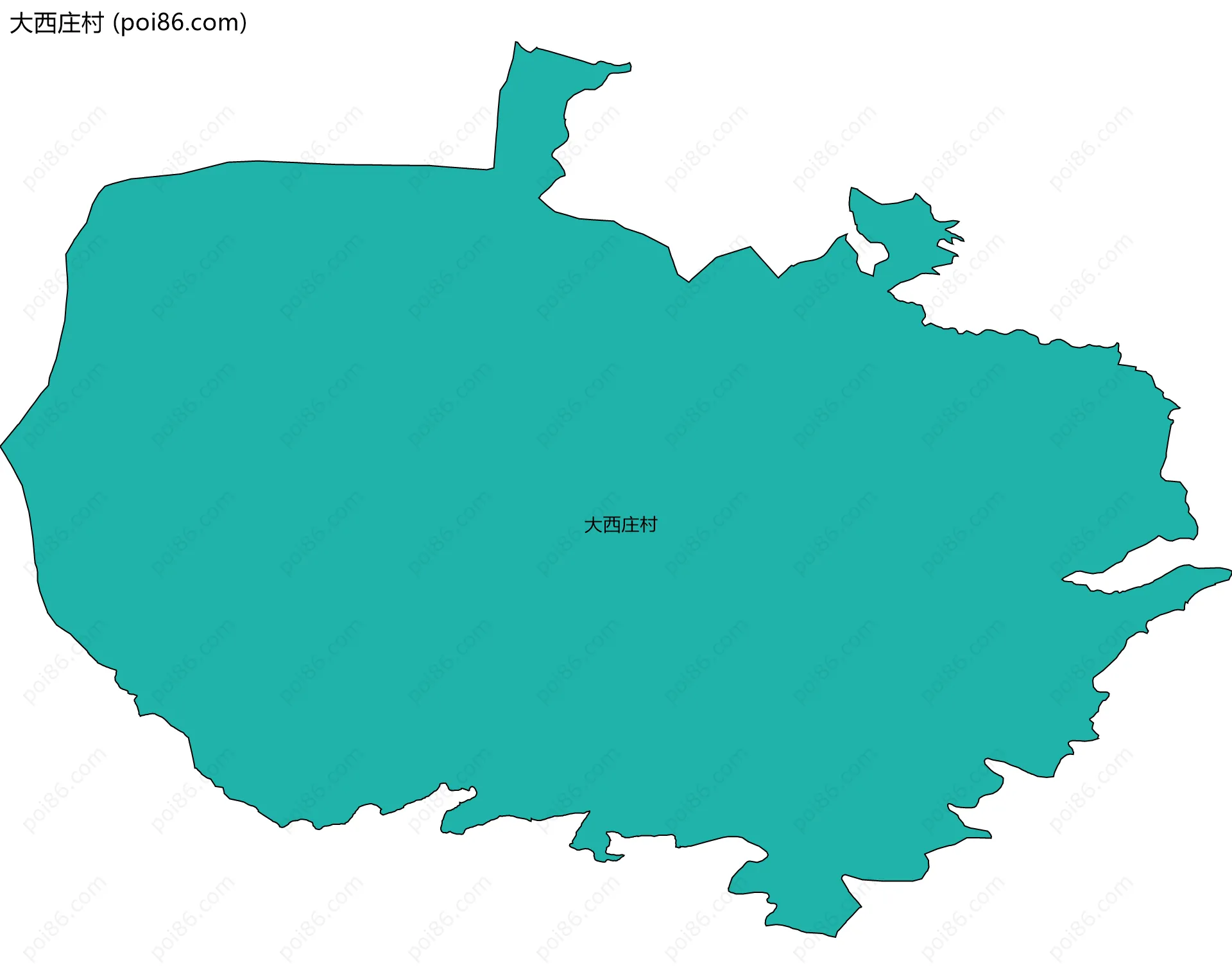 大西庄村边界地图