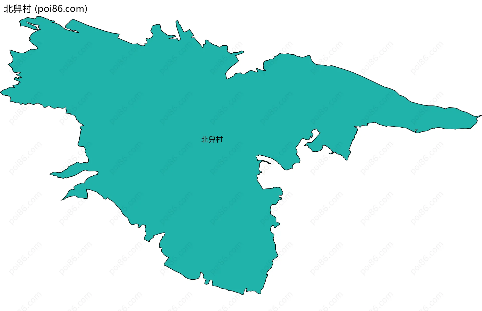 北舁村边界地图