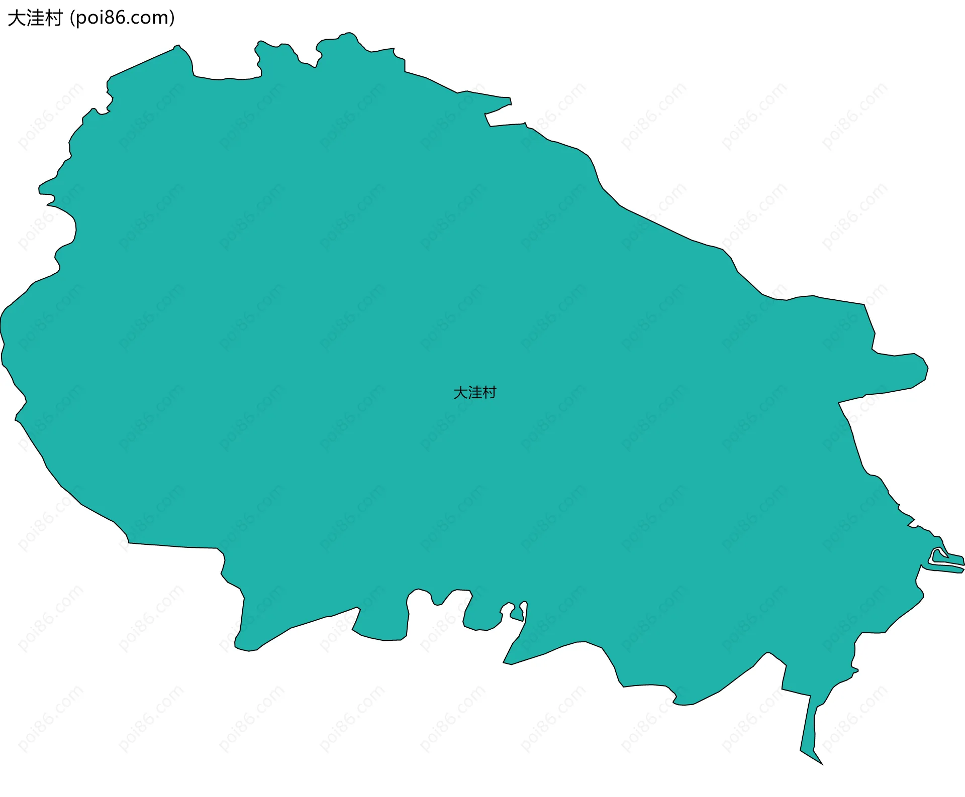 大洼村边界地图