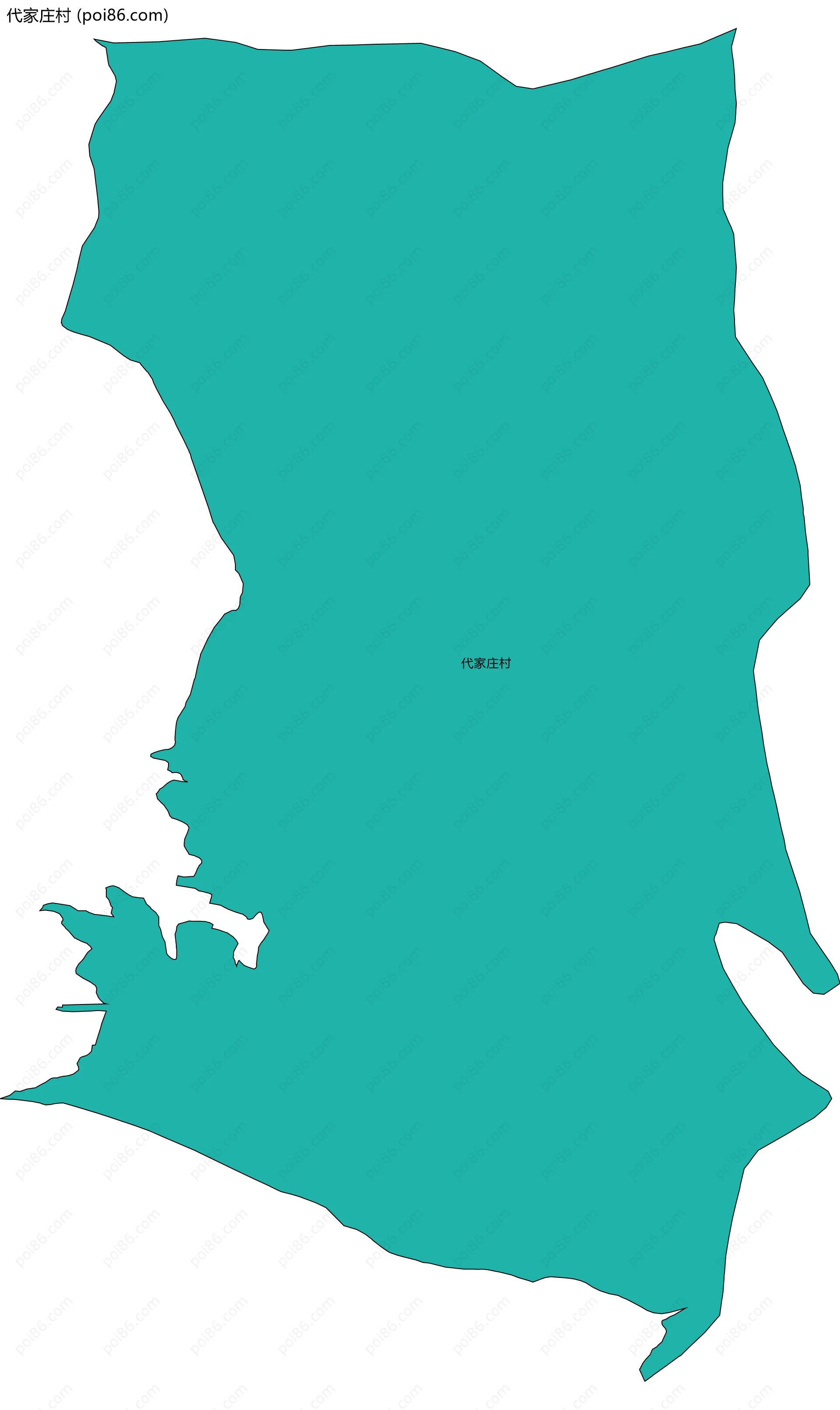 代家庄村边界地图