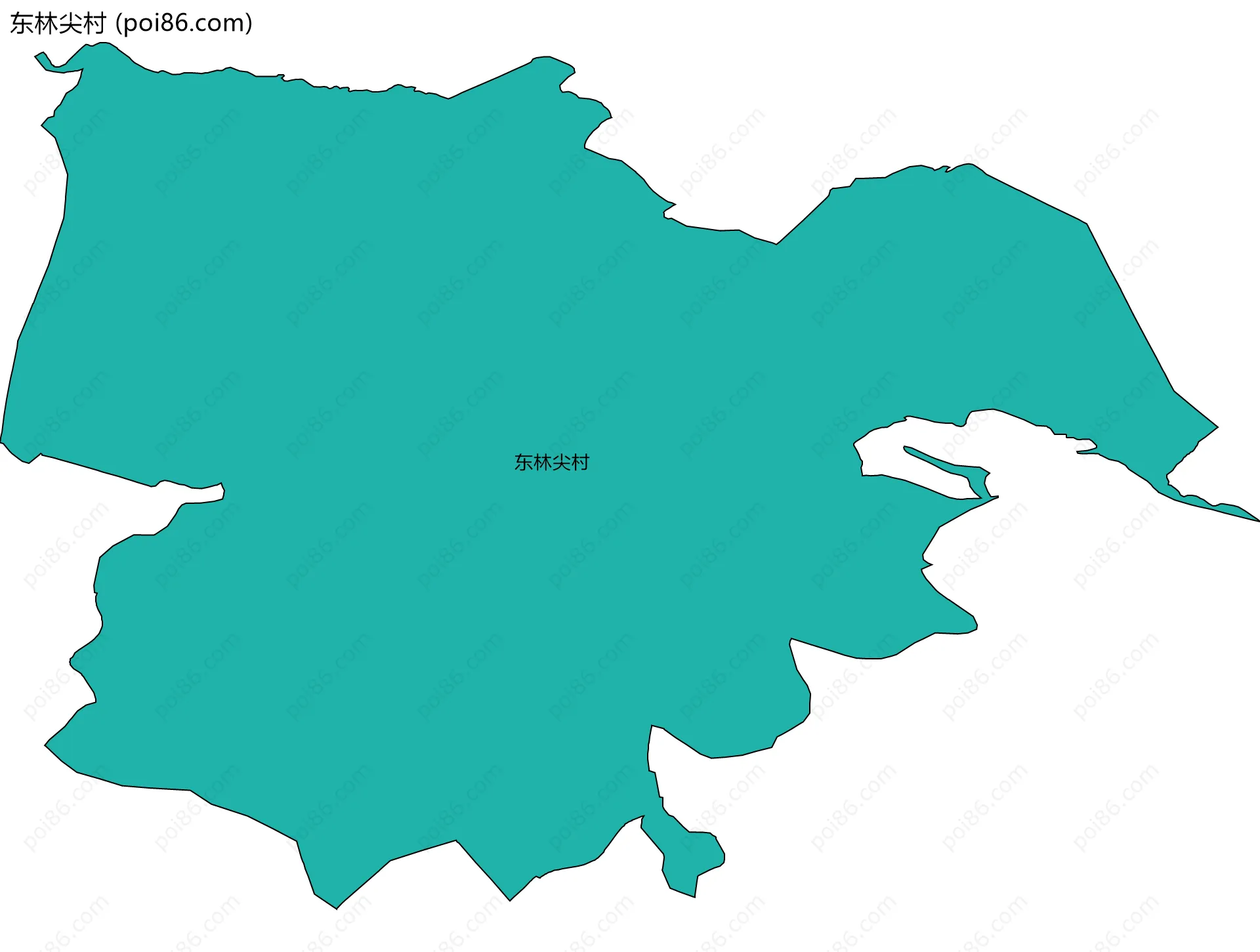 东林尖村边界地图