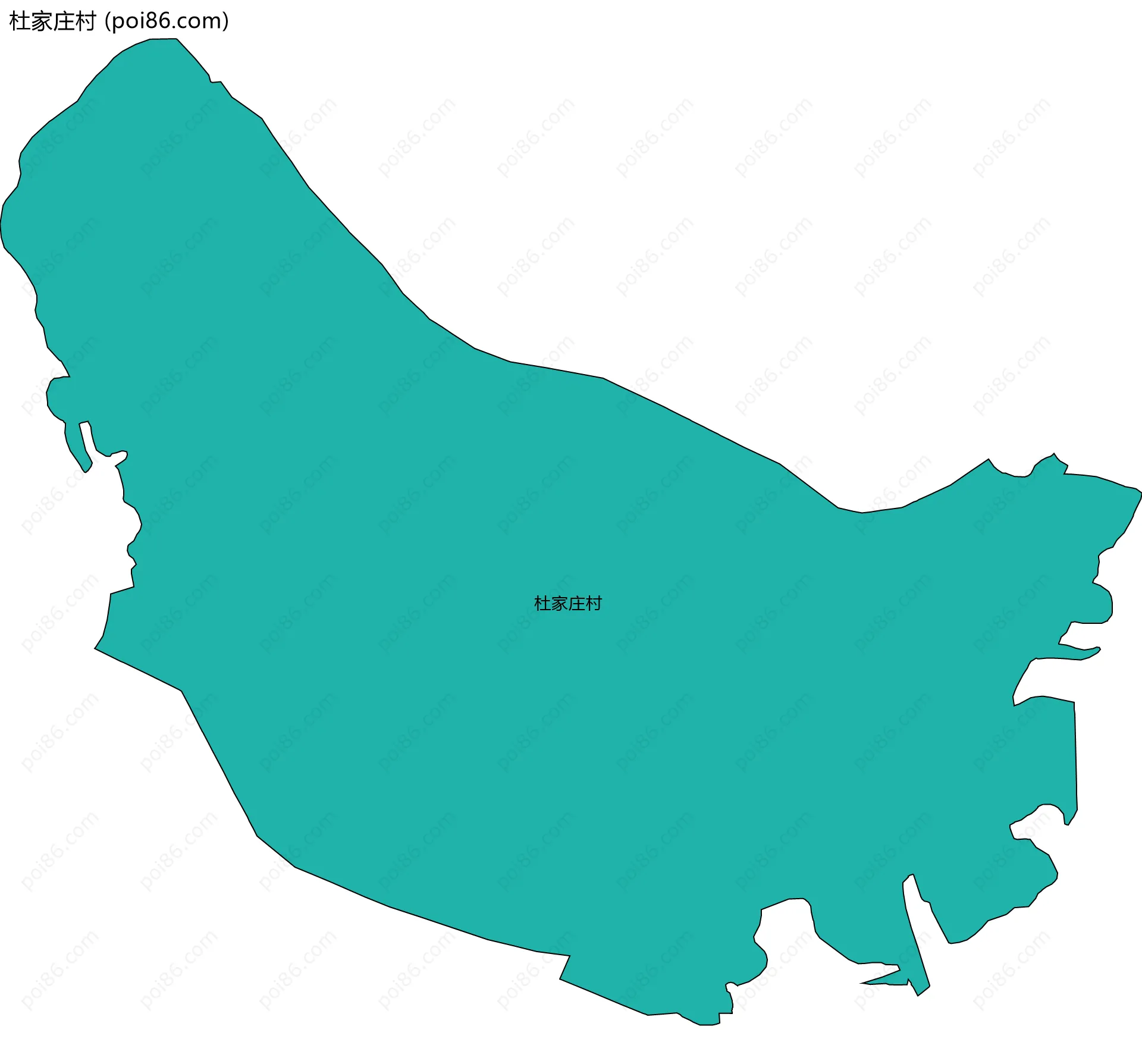 杜家庄村边界地图