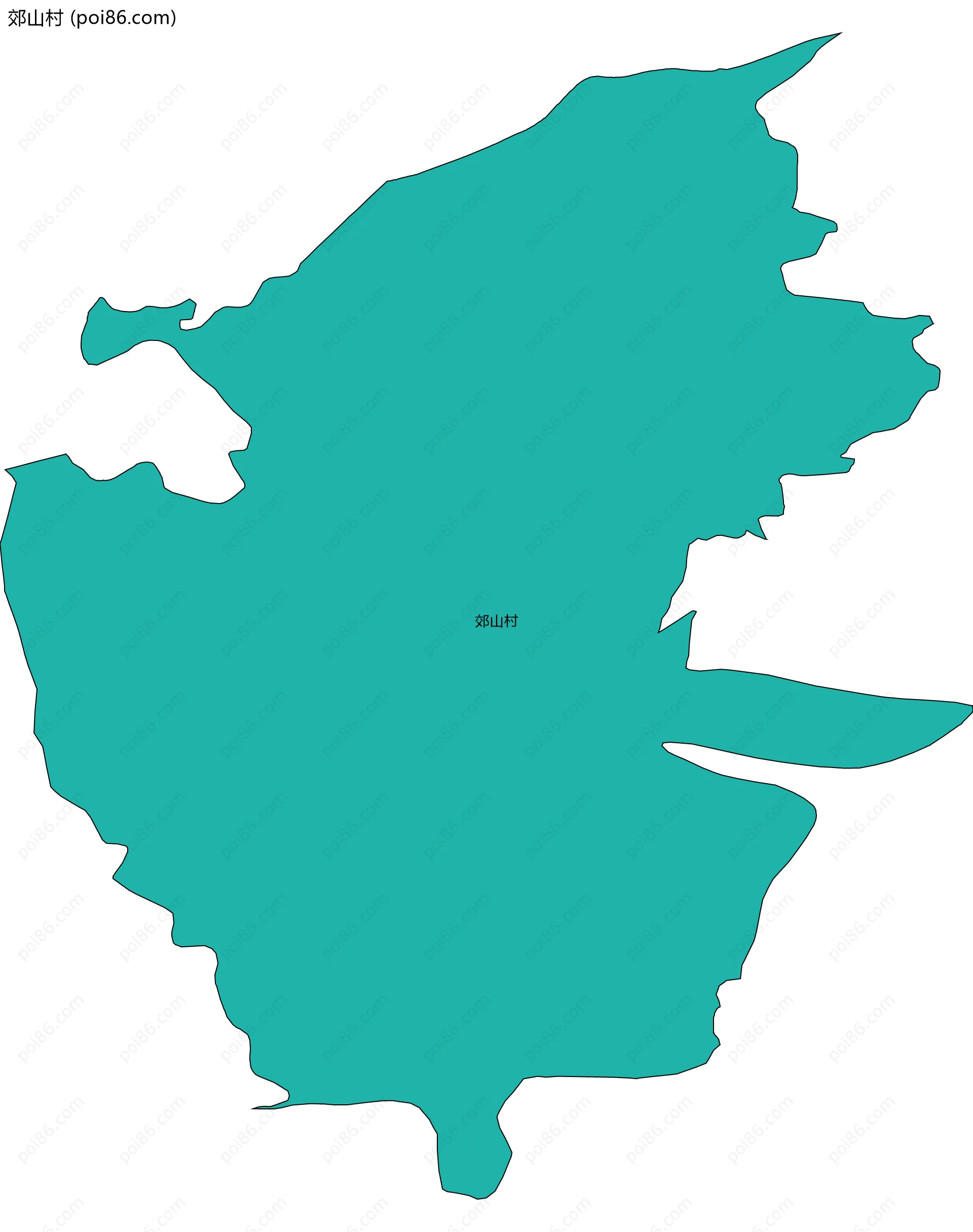 郊山村边界地图